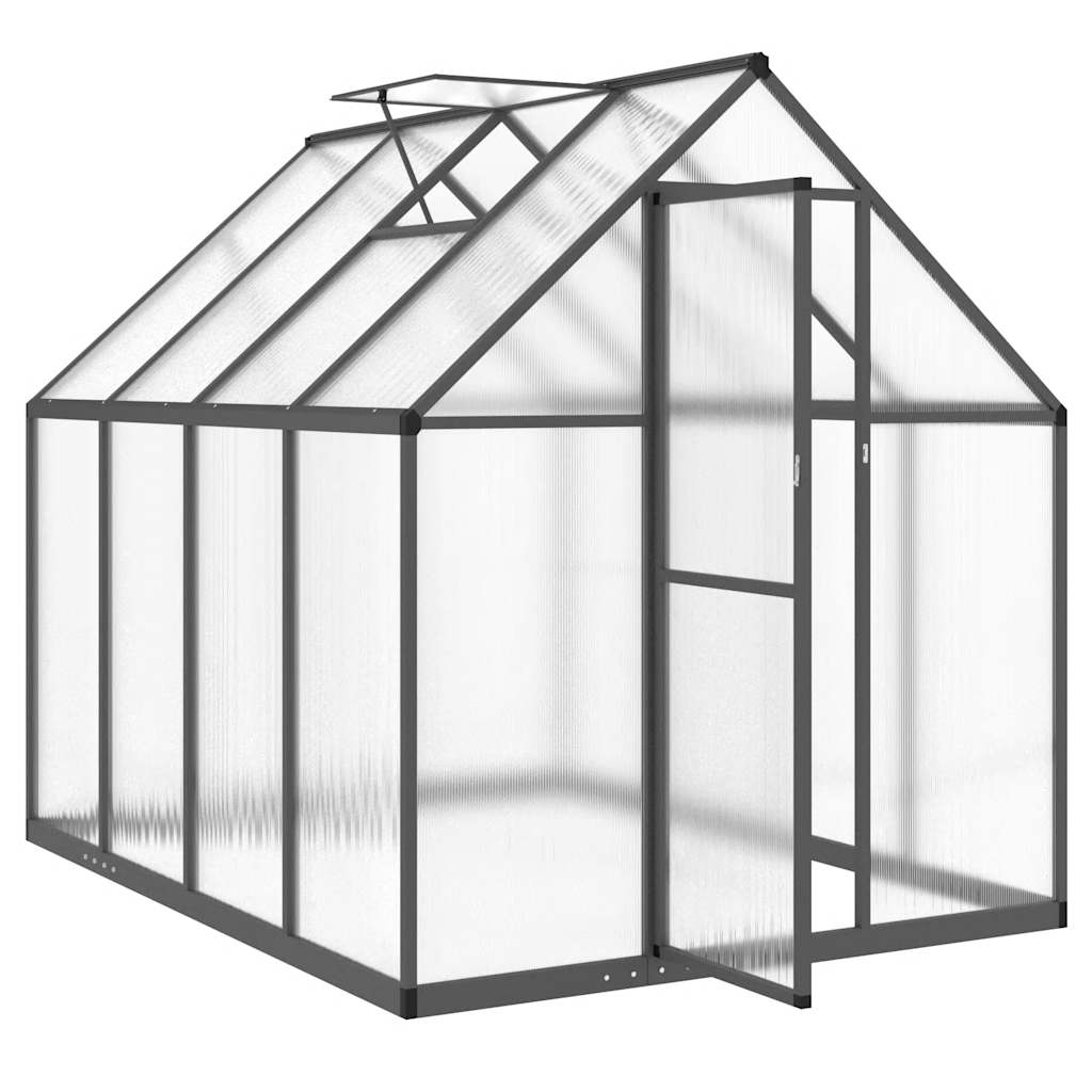 Gewächshaus mit Fundamentrahmen Silbern 169x114x202 cm Alu