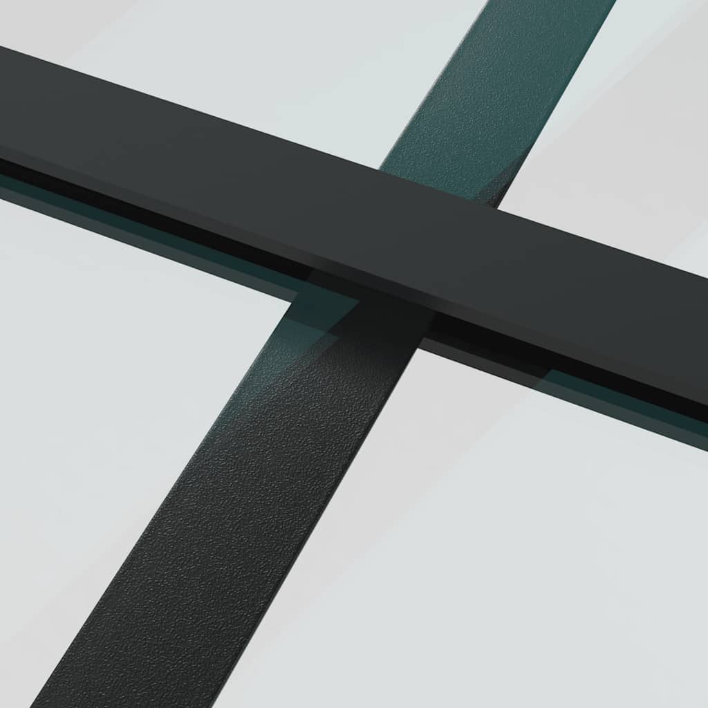 Innentür ESG Glas und Aluminium 76x201,5 cm Schwarz