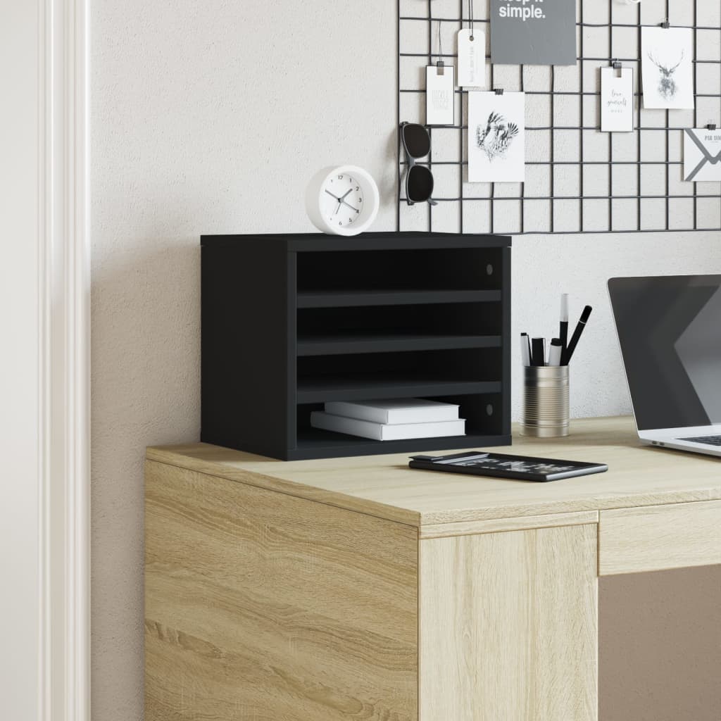 Schreibtisch-Organizer Weiß 36x26x29,5 cm Holzwerkstoff