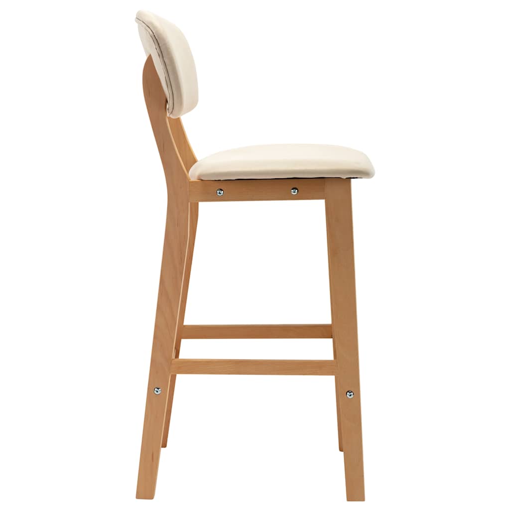 Barhocker 2 Stk. Braun Stoff