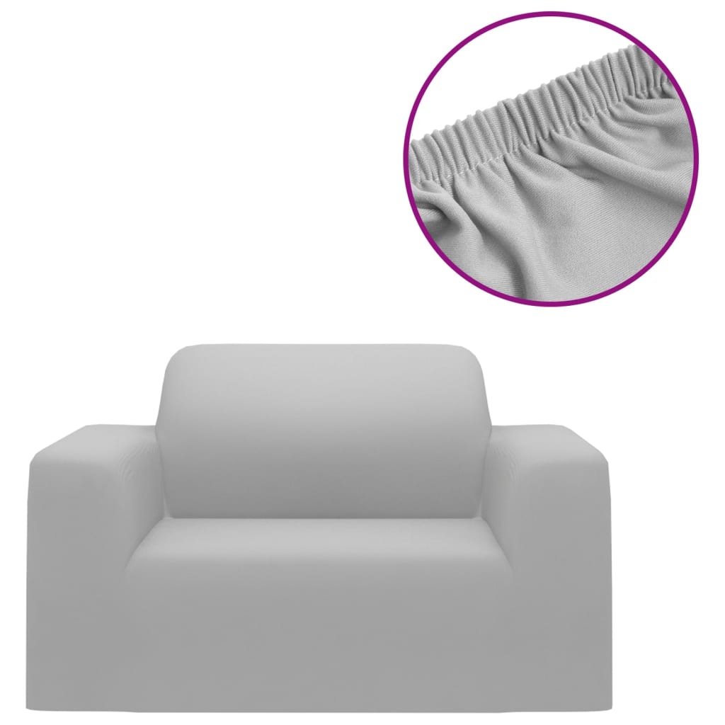 Stretch-Sofahusse Schwarz Polyester-Jersey