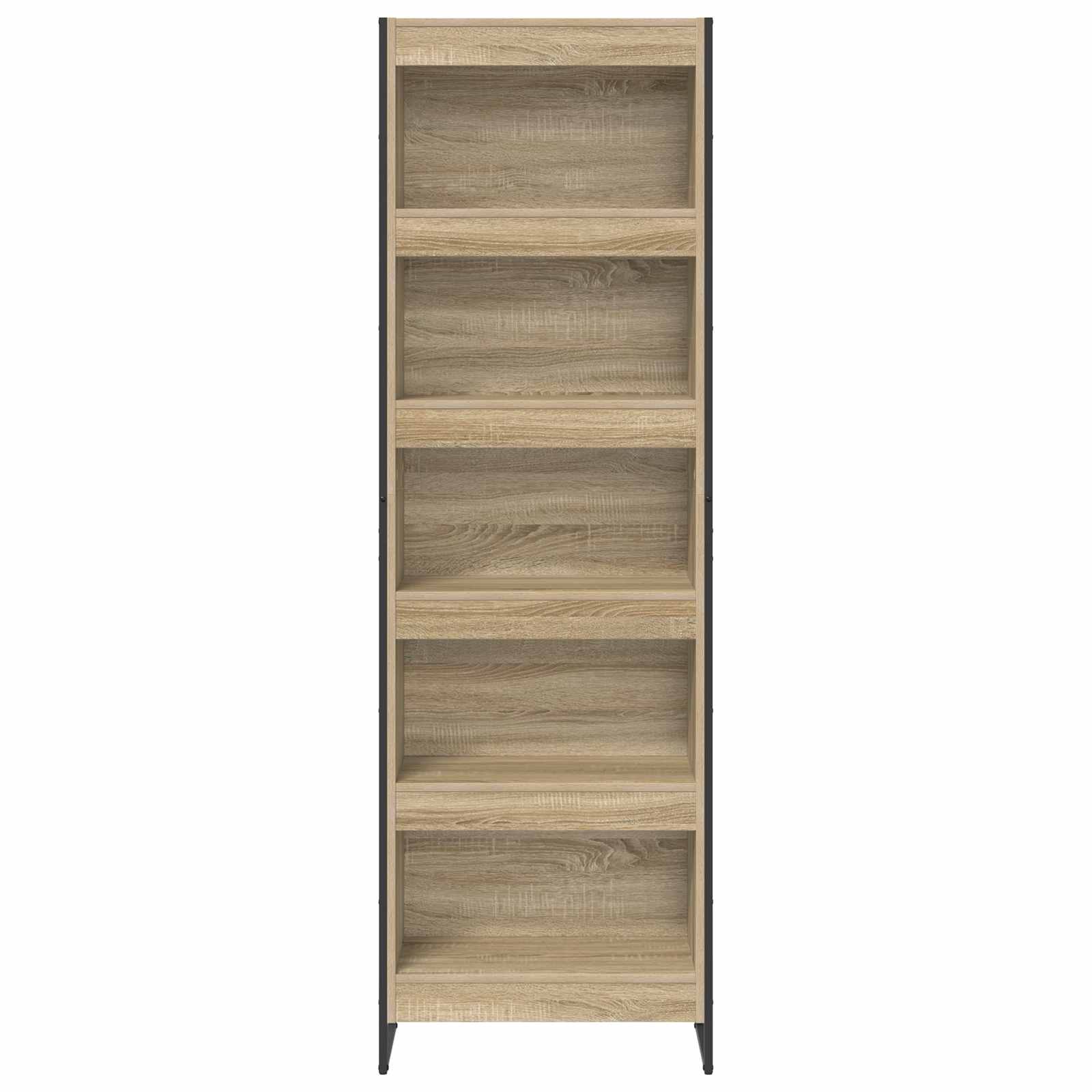 Bücherregal 2 pcs Schwarz Eichen-Optik 60 x 30 x 189,5 cm