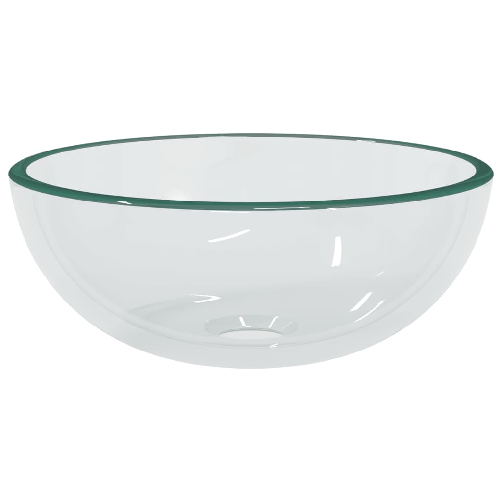 Waschbecken Hartglas 35x12 cm Transparent
