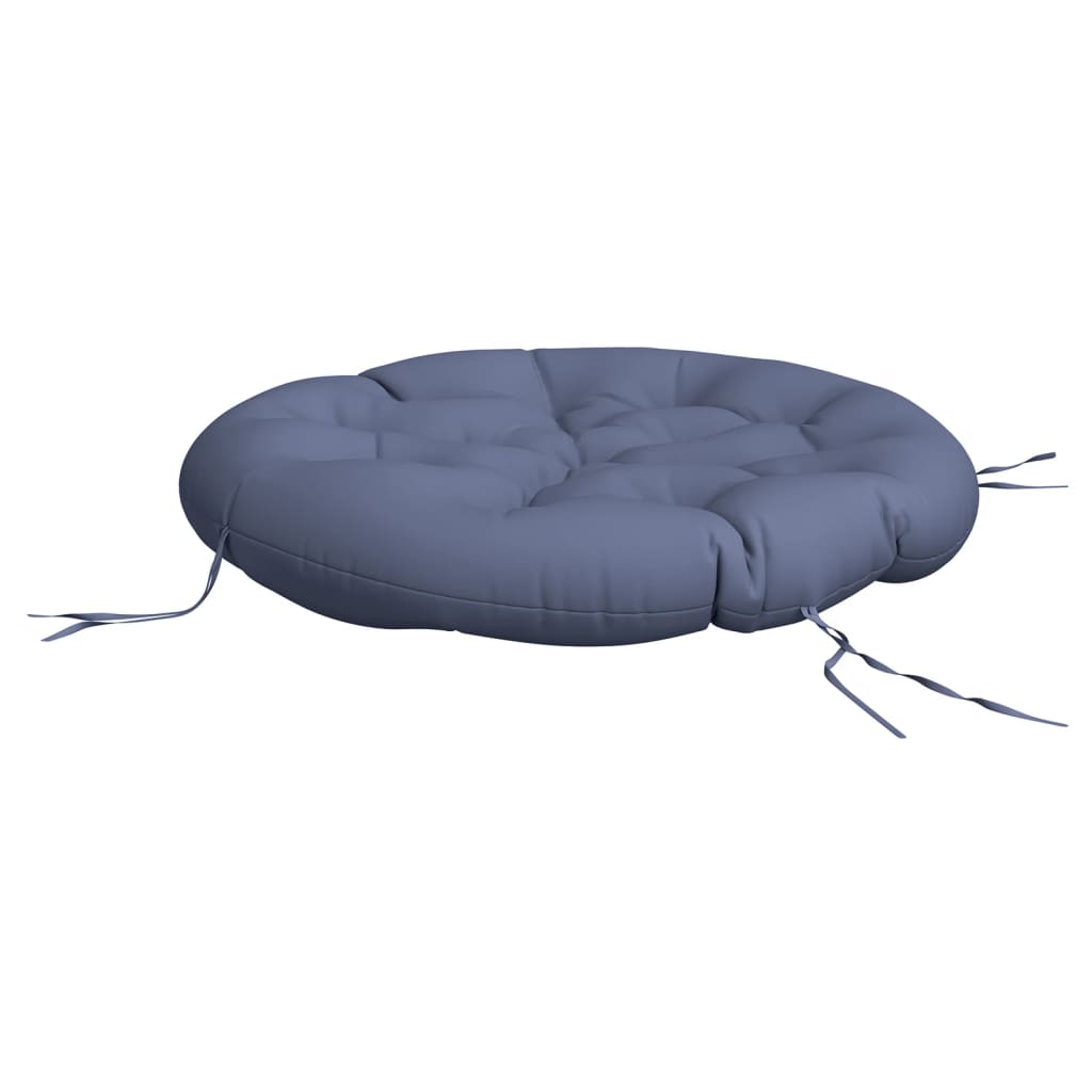Kissen Rund Marineblau Ø 60x11 cm Oxford-Gewebe
