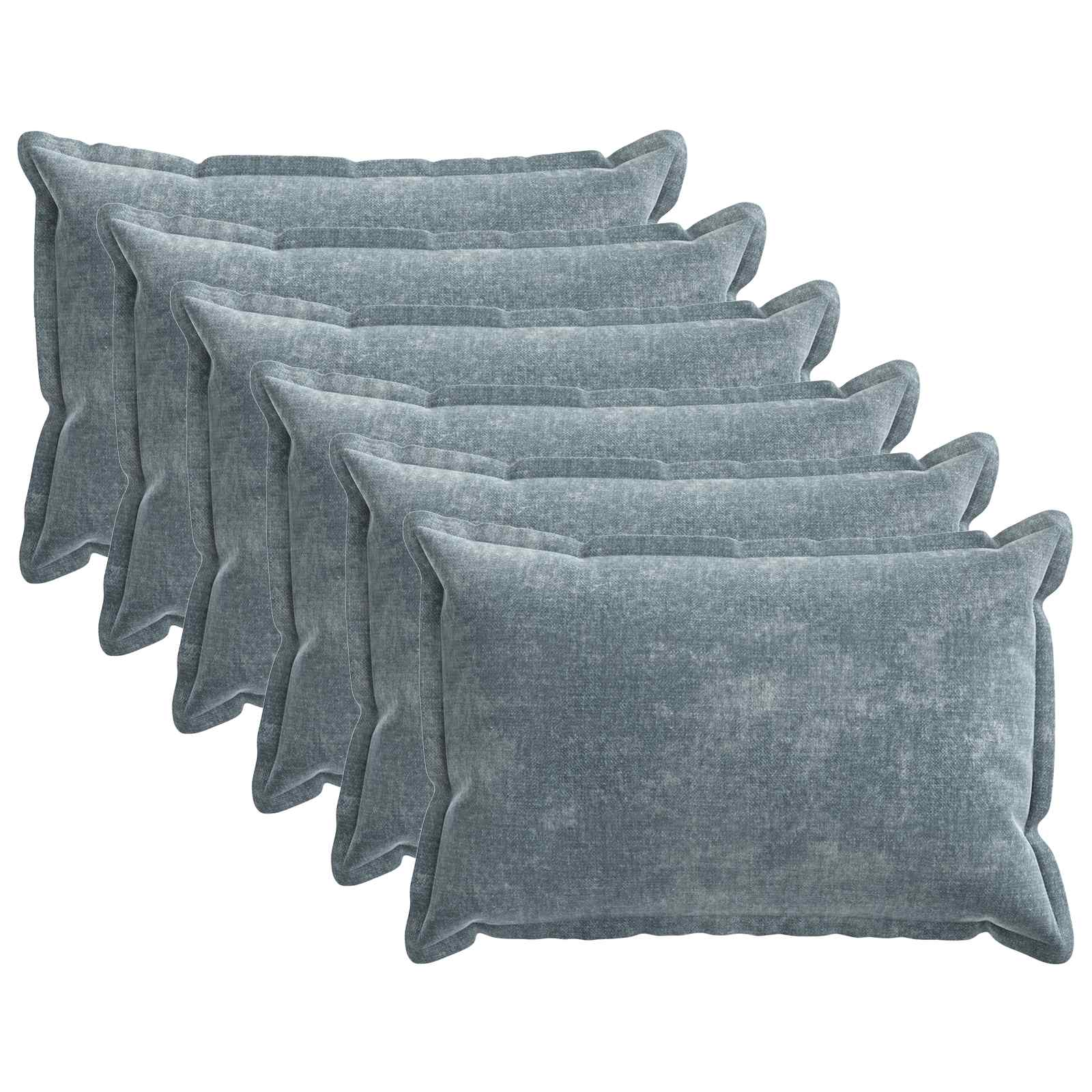 Kissenbezug 2 Stk. HOUTEN Dunkelgrau 30 x 30 cm Chenille-Stoff