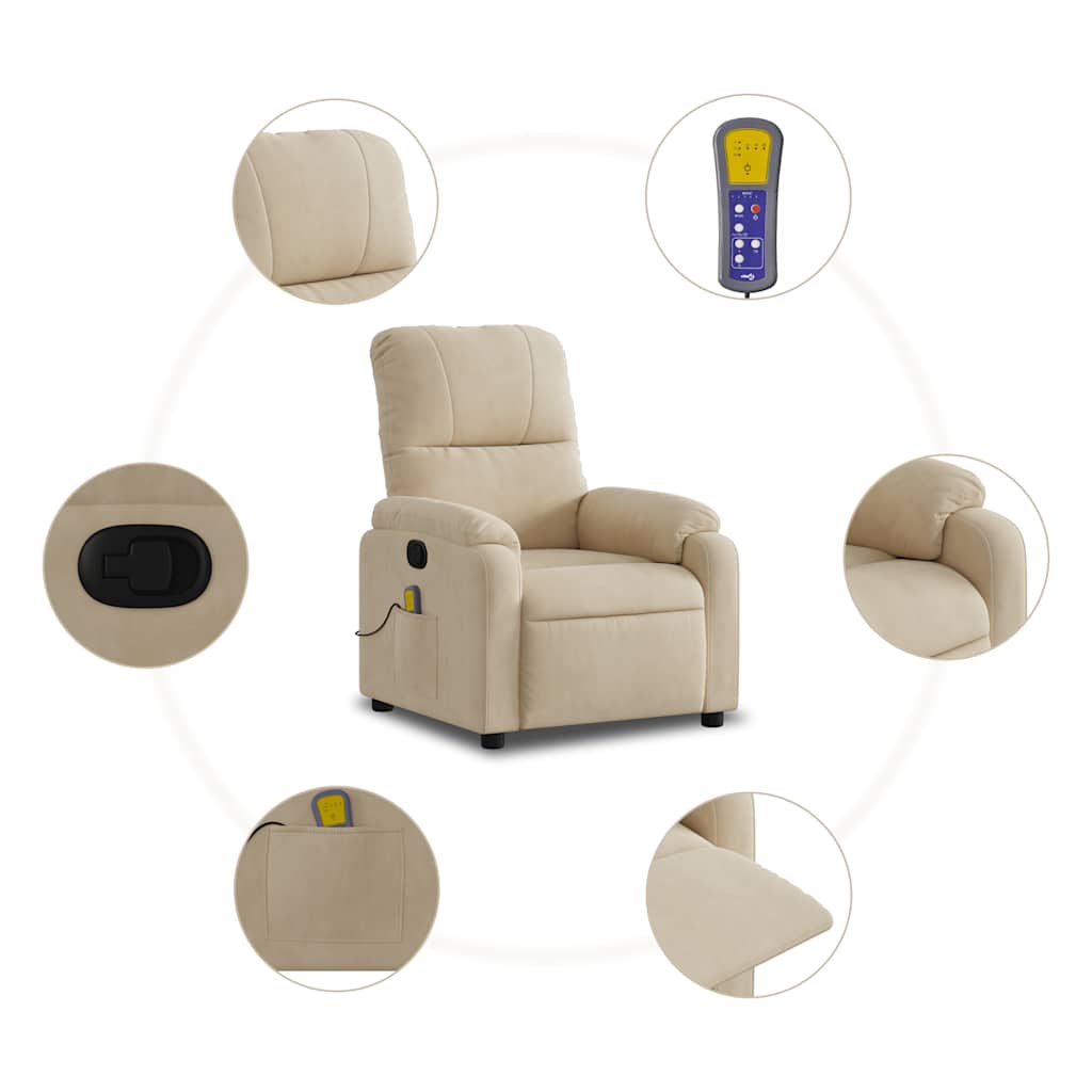 Relaxsessel Elektrisch Braun Mikrofasergewebe