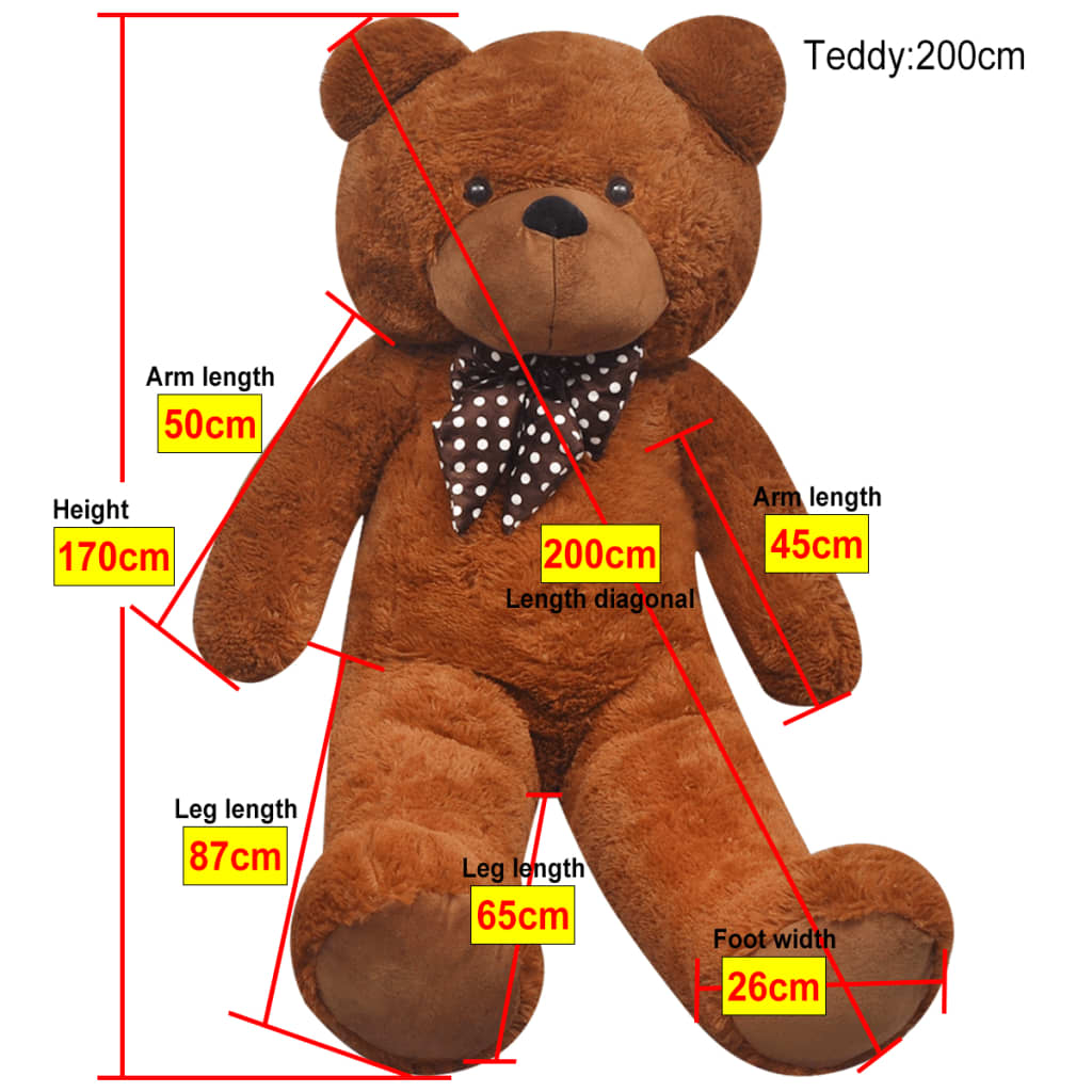 Weicher XXL-Plüsch-Teddybär Weiß 85 cm