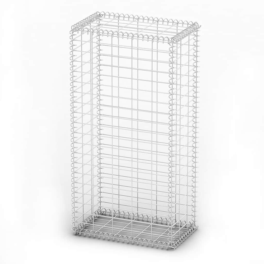 Steinkorb Gabione mit Deckeln Verzinkter Draht 100×30×30 cm