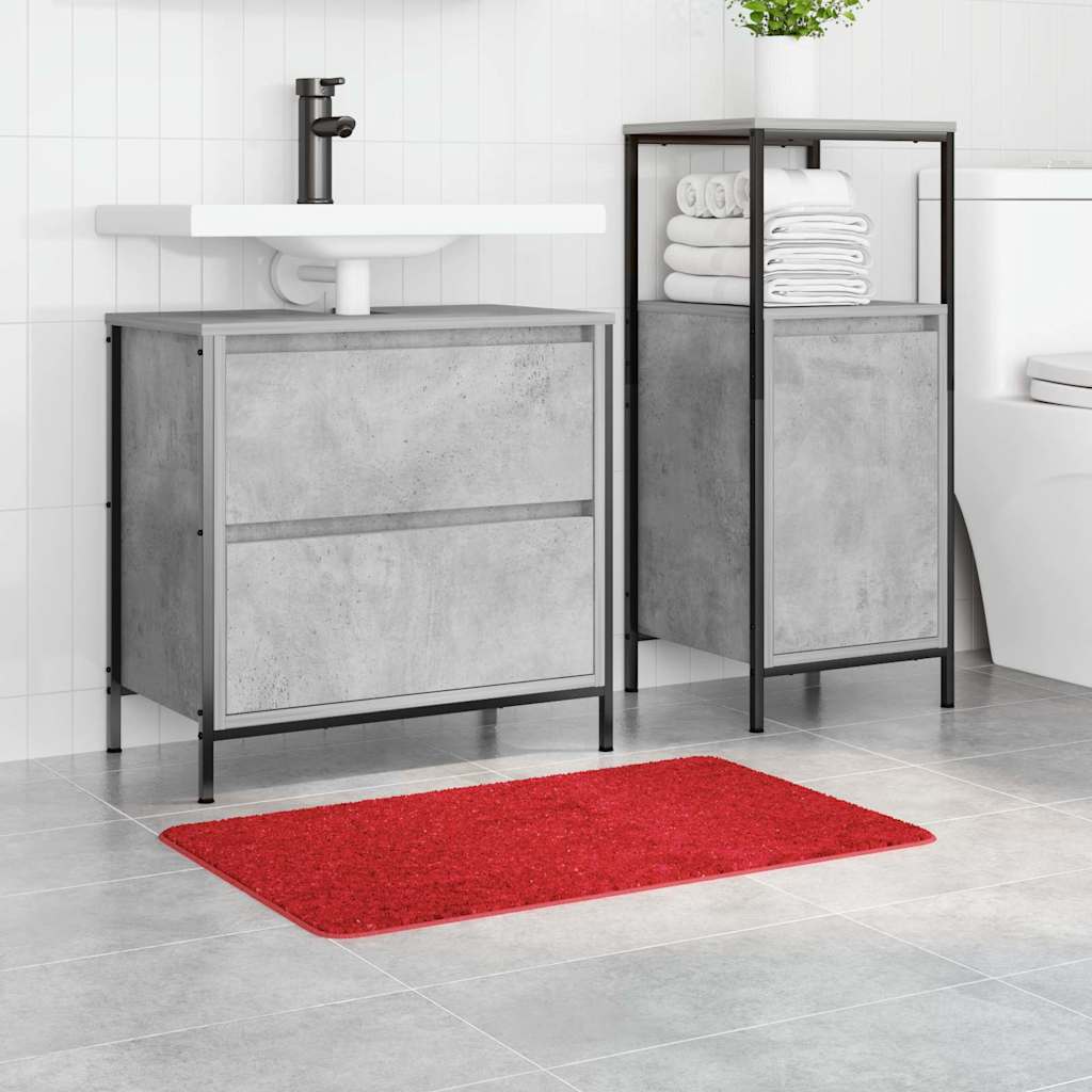Rutschfeste Badmatte Dunkelgrau 50 x 80 cm PP