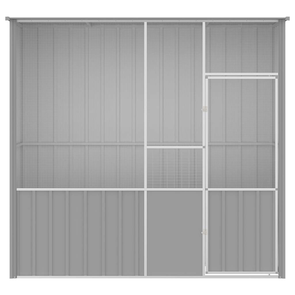 Voliere Anthrazit 115x78x200 cm Verzinkter Stahl