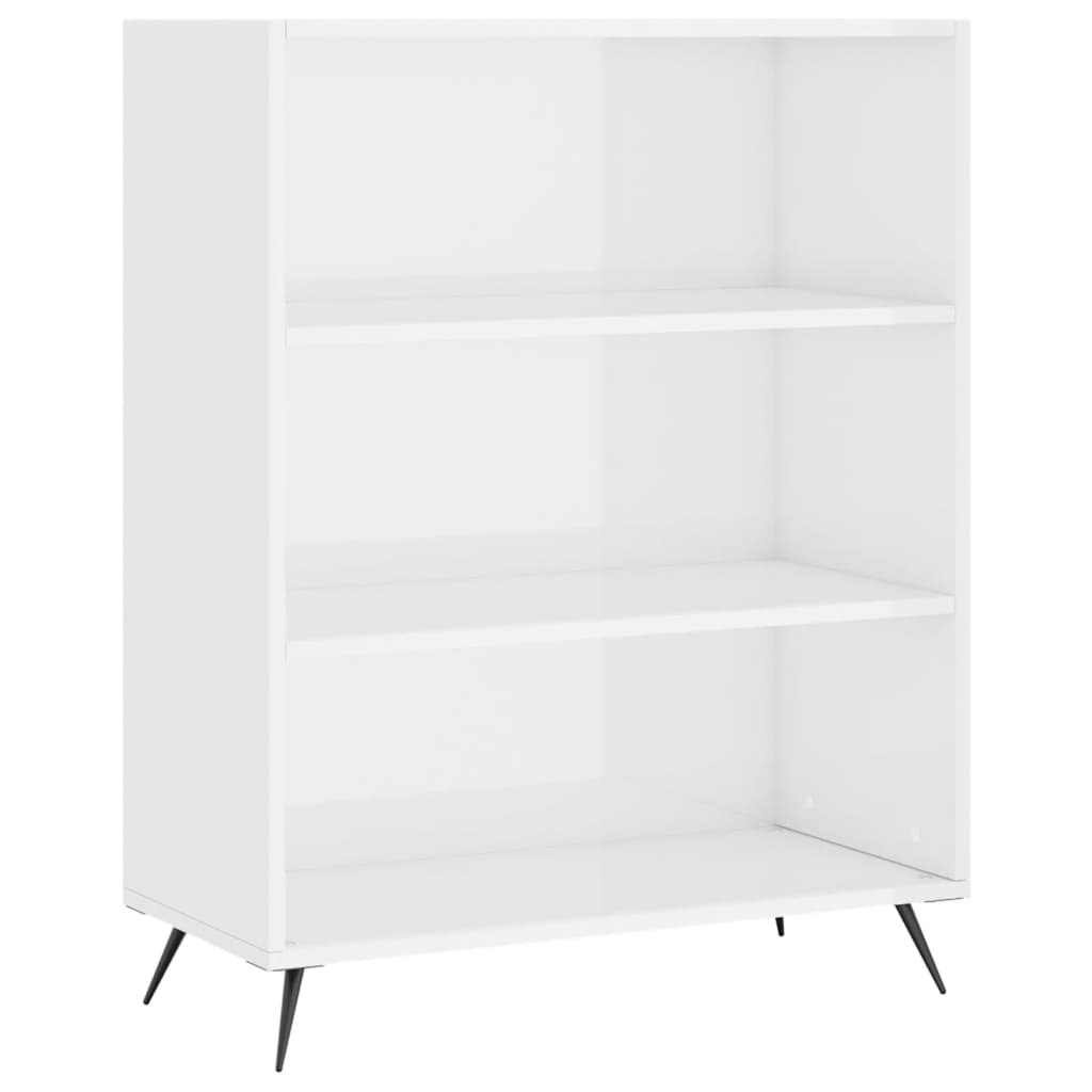 Bücherregal Weiß 69,5x32,5x90 cm Holzwerkstoff