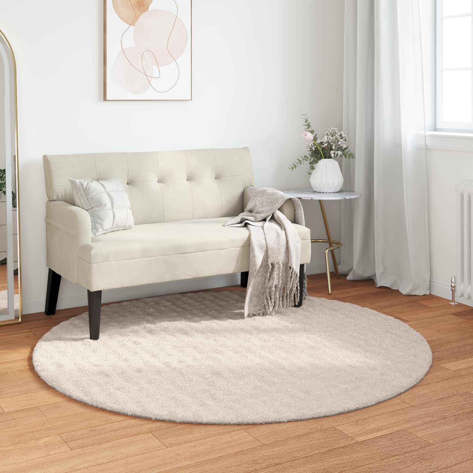 Bereichsteppiche Rechtwinklig SIROLO Creme 150 x 80 cm