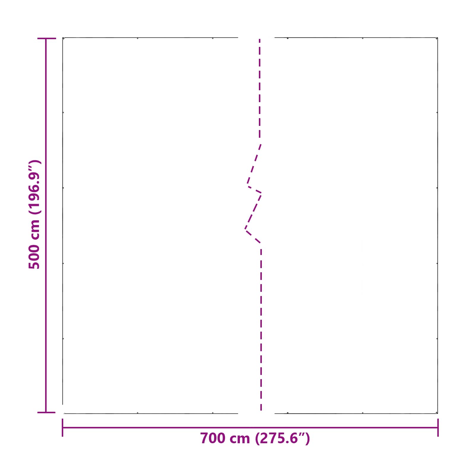 Pflanzenabdeckung mit Ösen 1x3 m Polyethylen