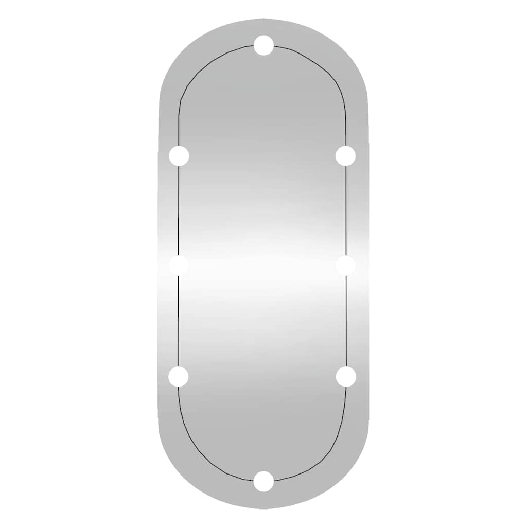 Spiegel mit LED-Leuchten 60x30 cm Glas Oval