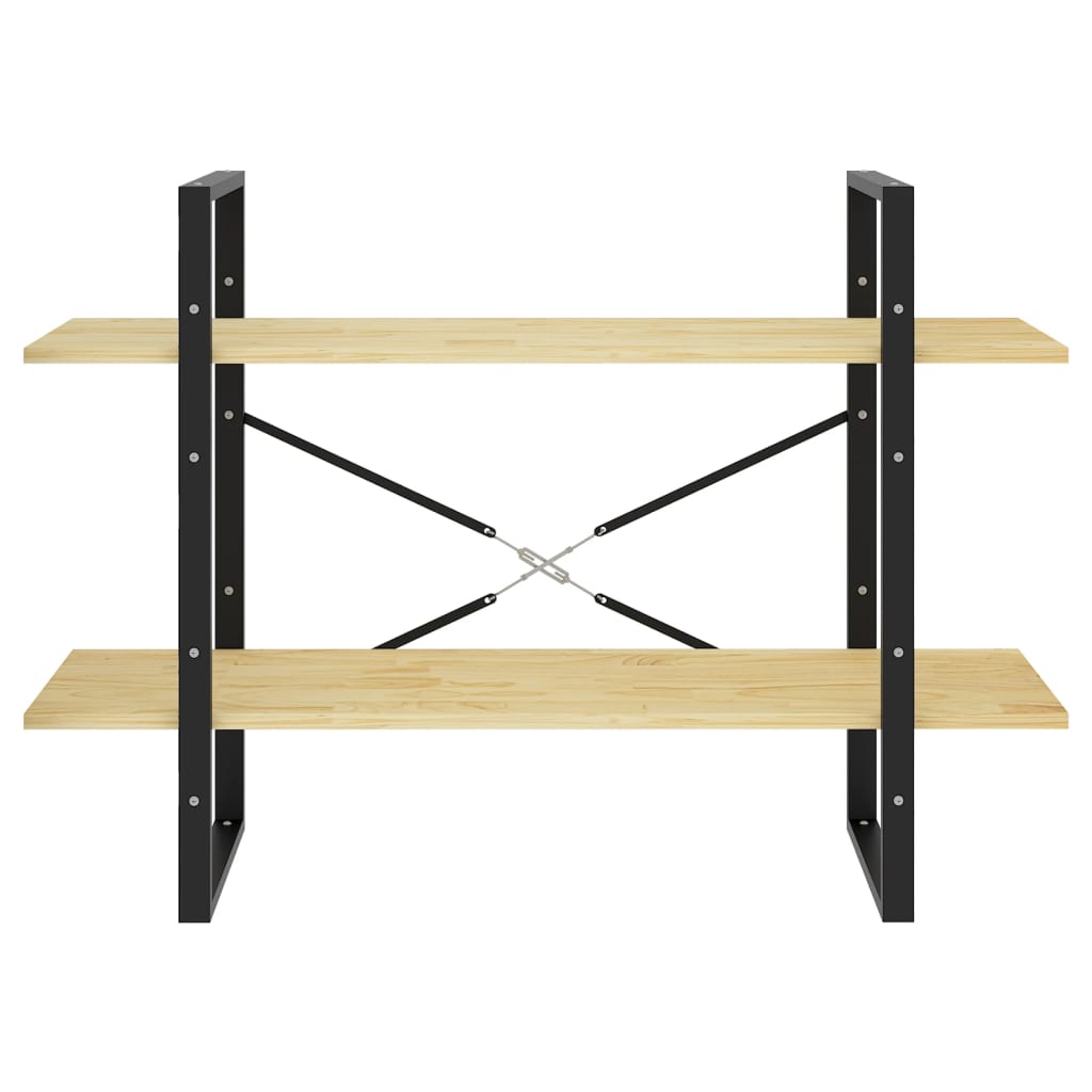 Bücherregal 2 Fächer Weiß 100x30x70 cm Holzwerkstoff