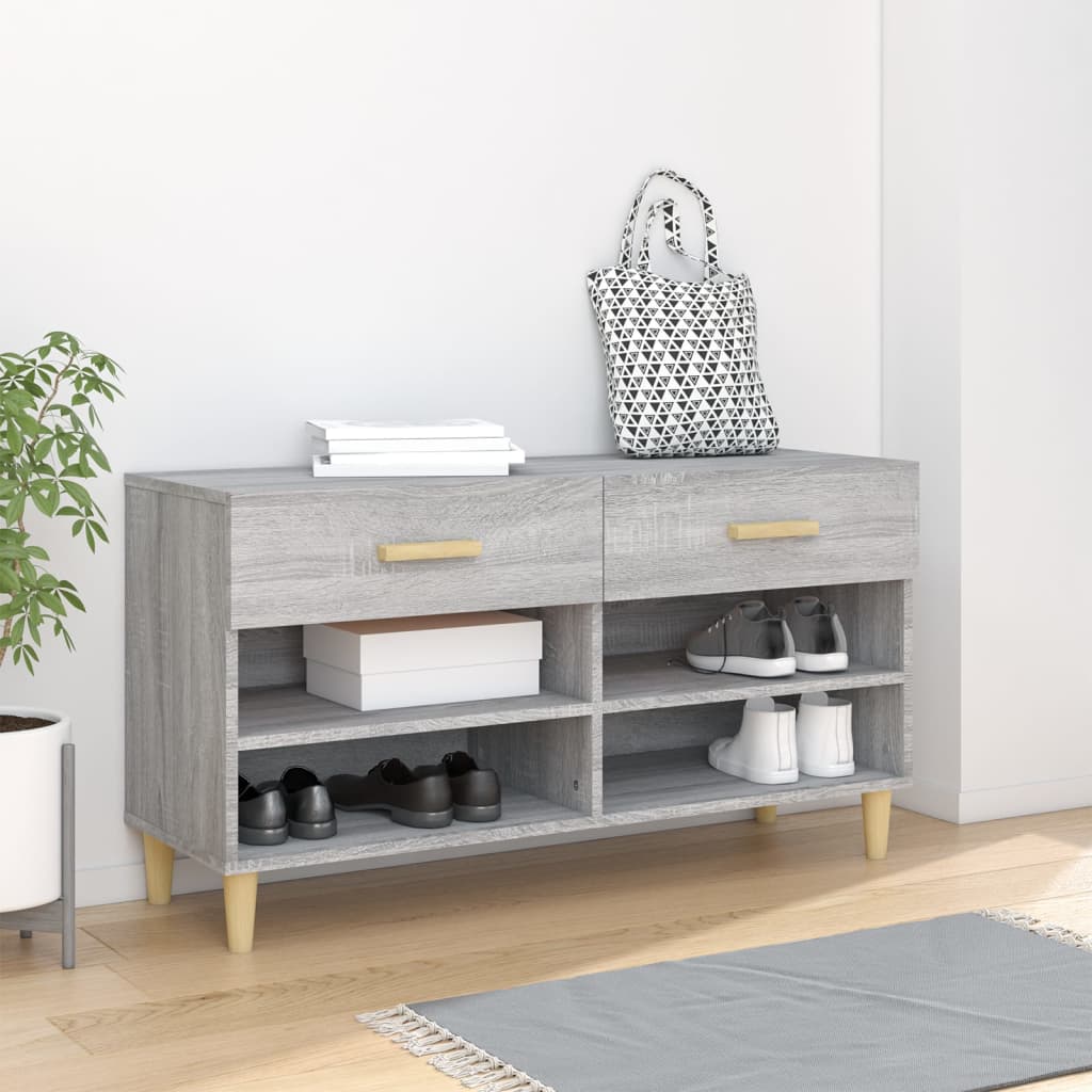 Schuhschrank Weiß 102x35x55 cm Holzwerkstoff