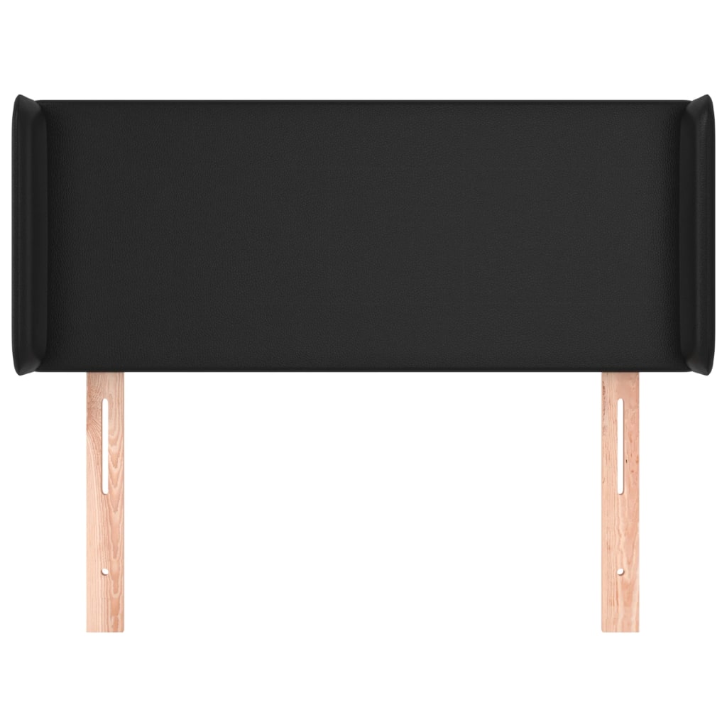 Kopfteil mit Ohren Creme 83x16x78/88 cm Kunstleder