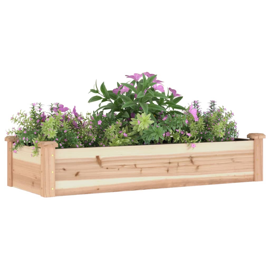Hochbeet mit Einsatz Grau 120x45x25 cm Massivholz Tanne