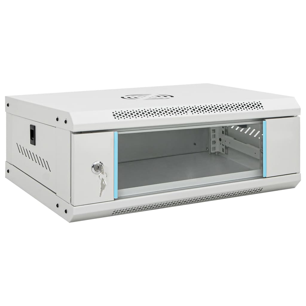 Netzwerkschrank mit Speicher Grau 60 x 45 x 28 cm Stahl