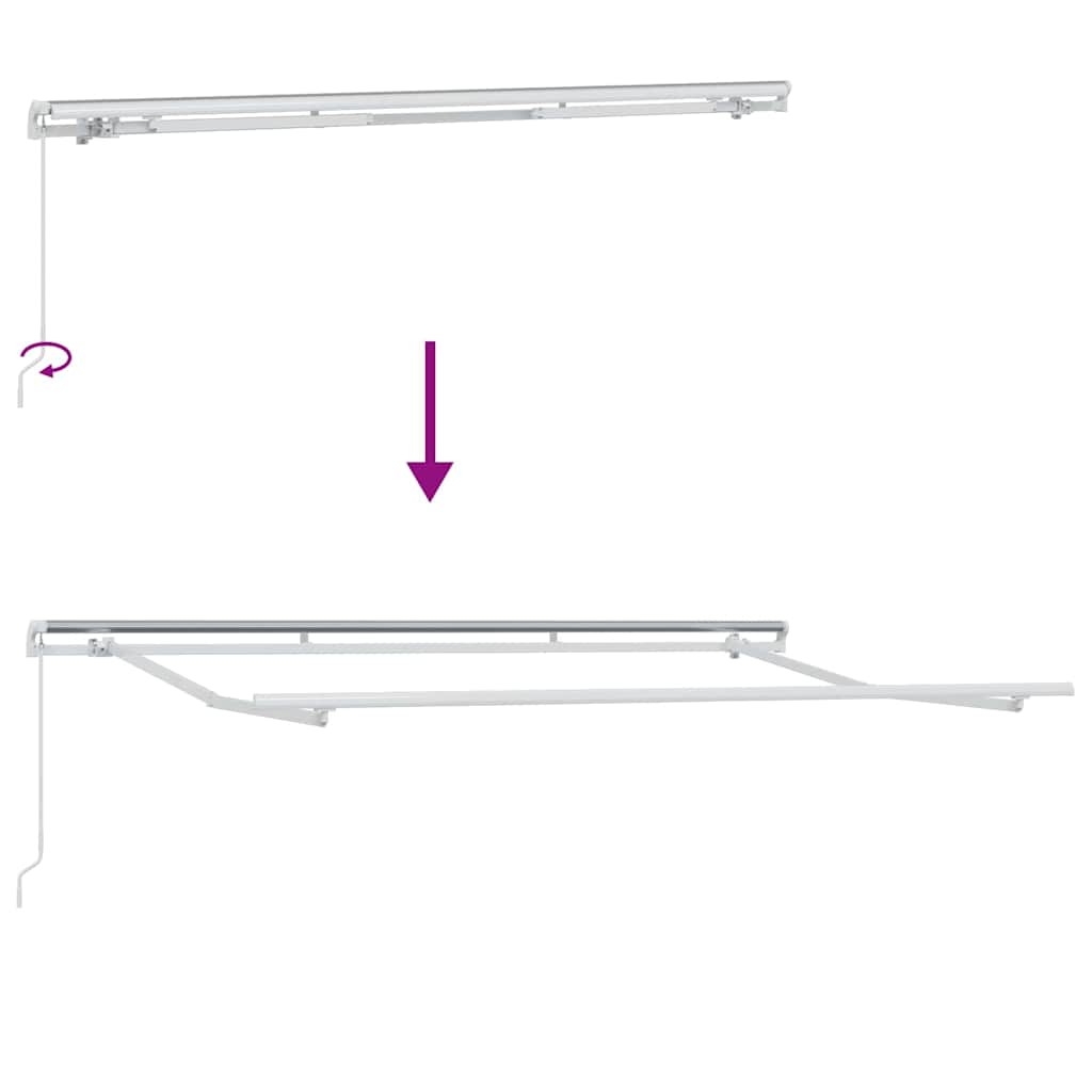 Markisenrahmen Weiß 2,5 x 2 m Metall