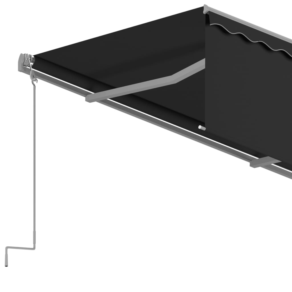 Markise Manuell Einziehbar mit Rollo 3x2,5 m Creme