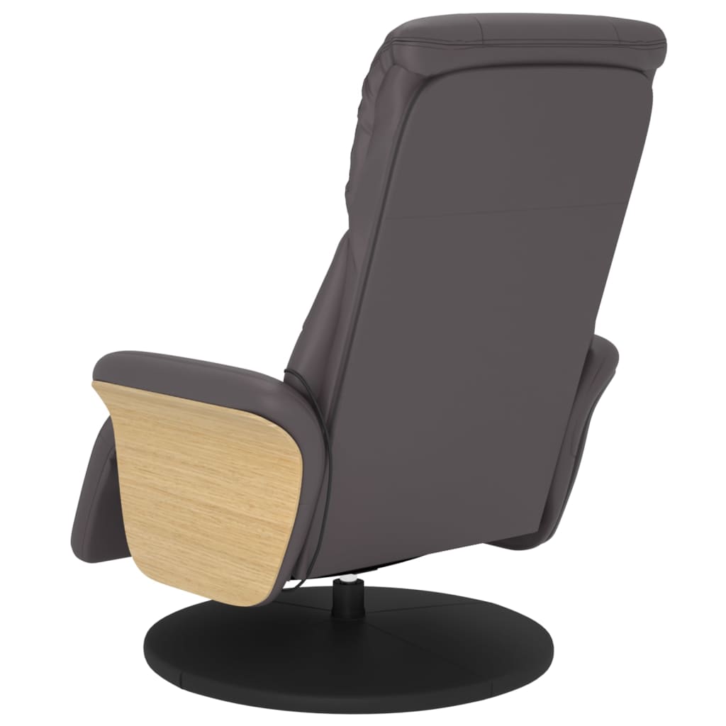 Massagesessel mit Fußteil Creme Kunstleder