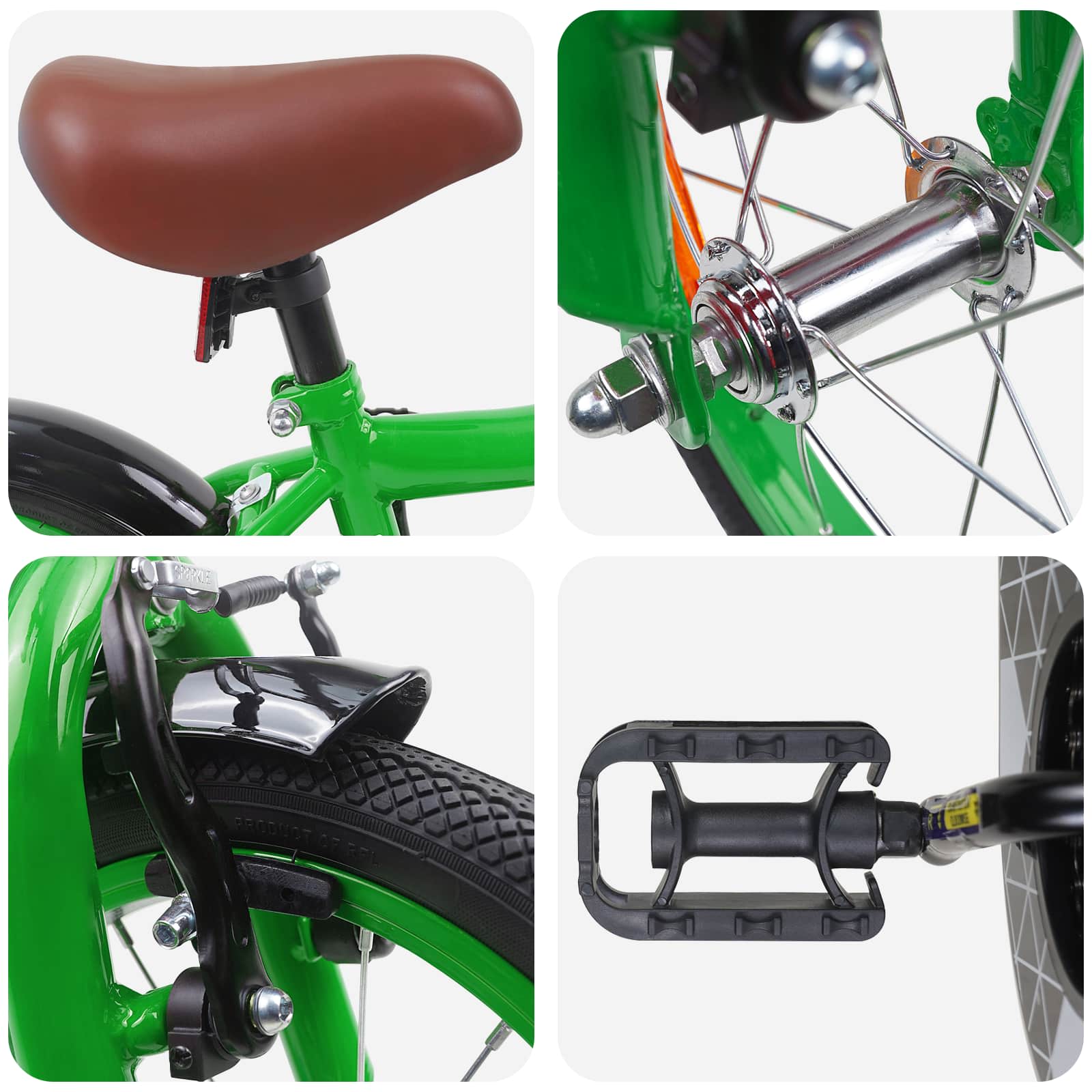 Kinderfahrrad 12 Zoll für 2-4 Jahre alt Schwarz