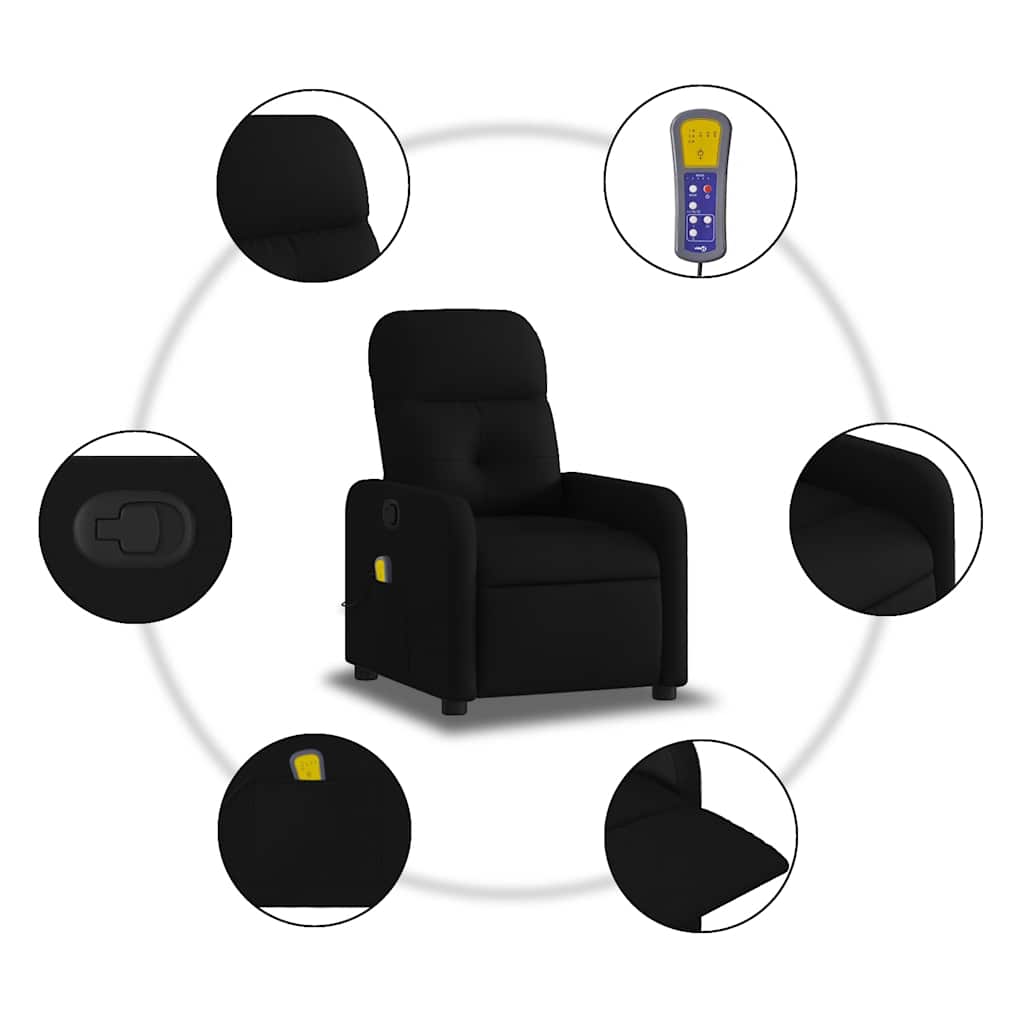 Massage-Relaxsessel, hellgrauer Stoff
