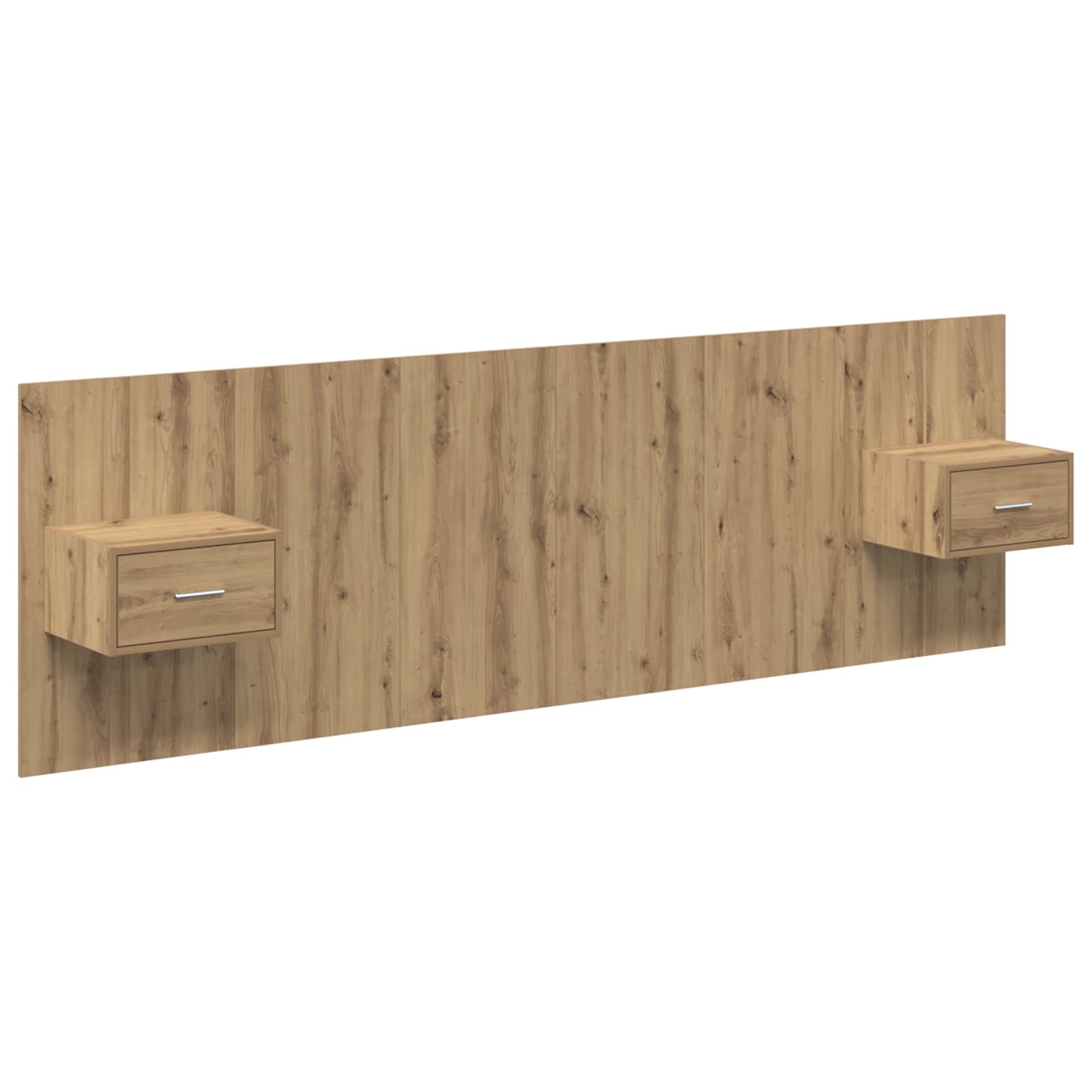 Kopfteil mit Nachttischen Weiß Holzwerkstoff