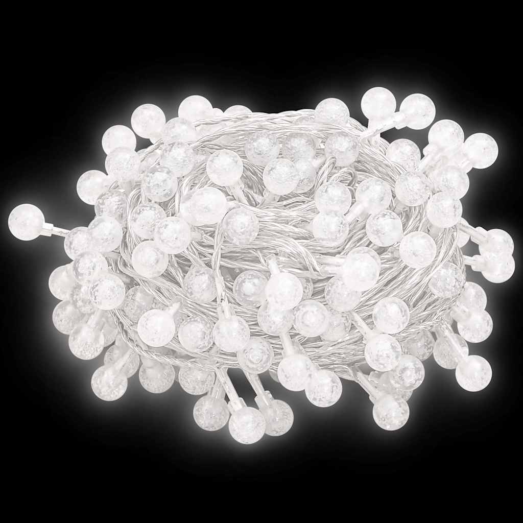 Lichterkette Kugeln 20 m 200 LED Warmweiß 8 Funktionen
