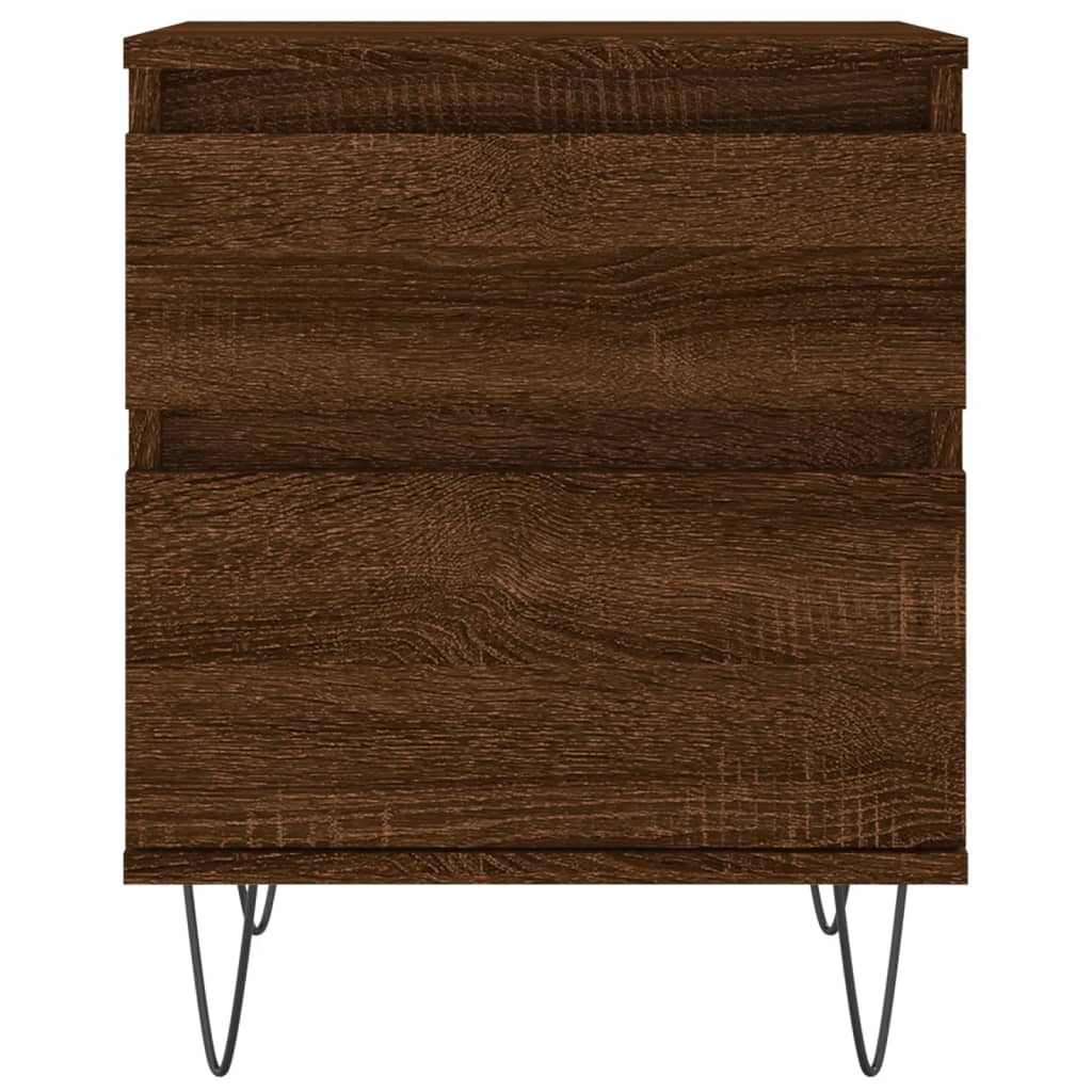 Bettschrank Schwarz Eichen-Optik 40 x 35 x 50 cm Holzwerkstoff