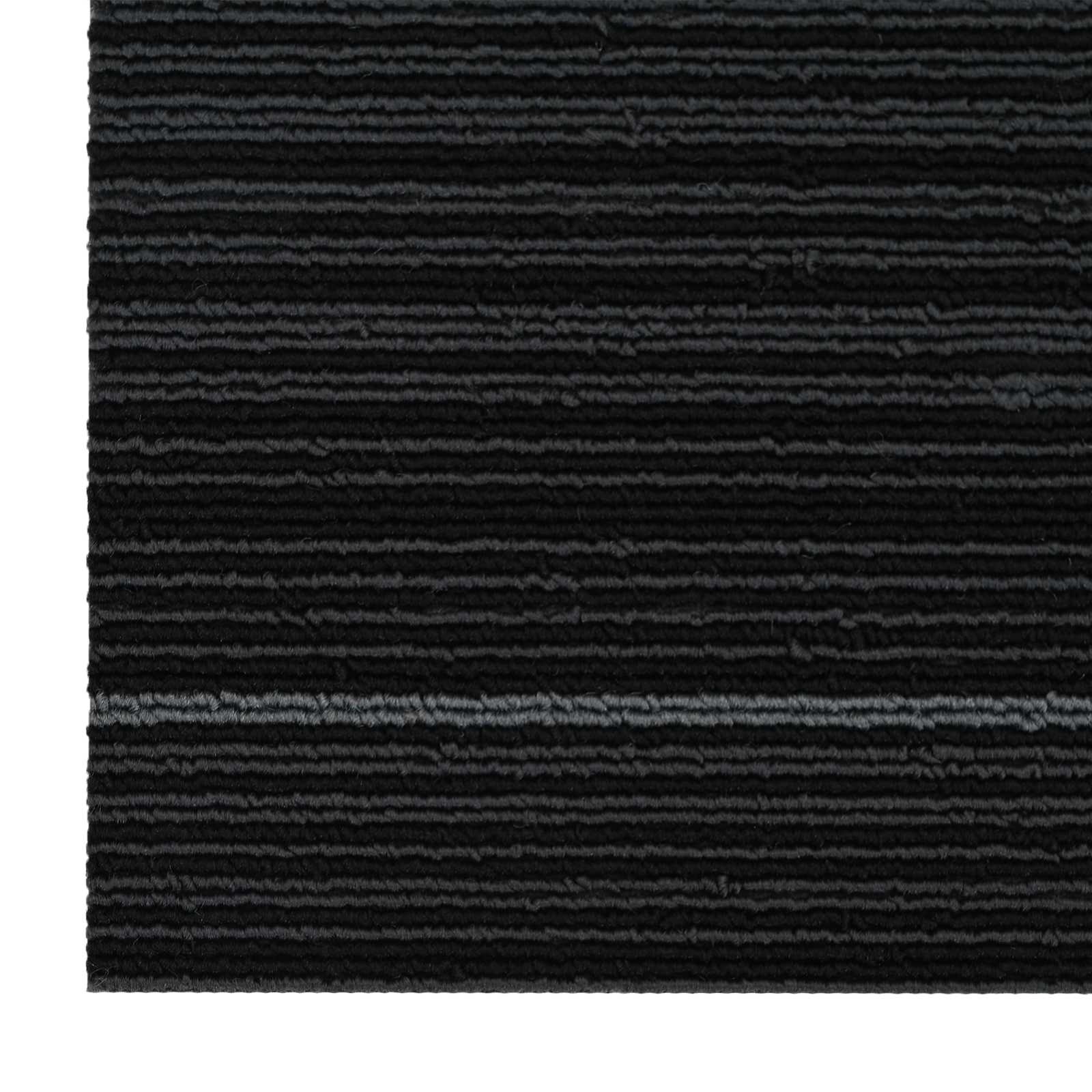 Teppichfliese Hellgrau mit Streifen 50 x 50 cm 4 pcs
