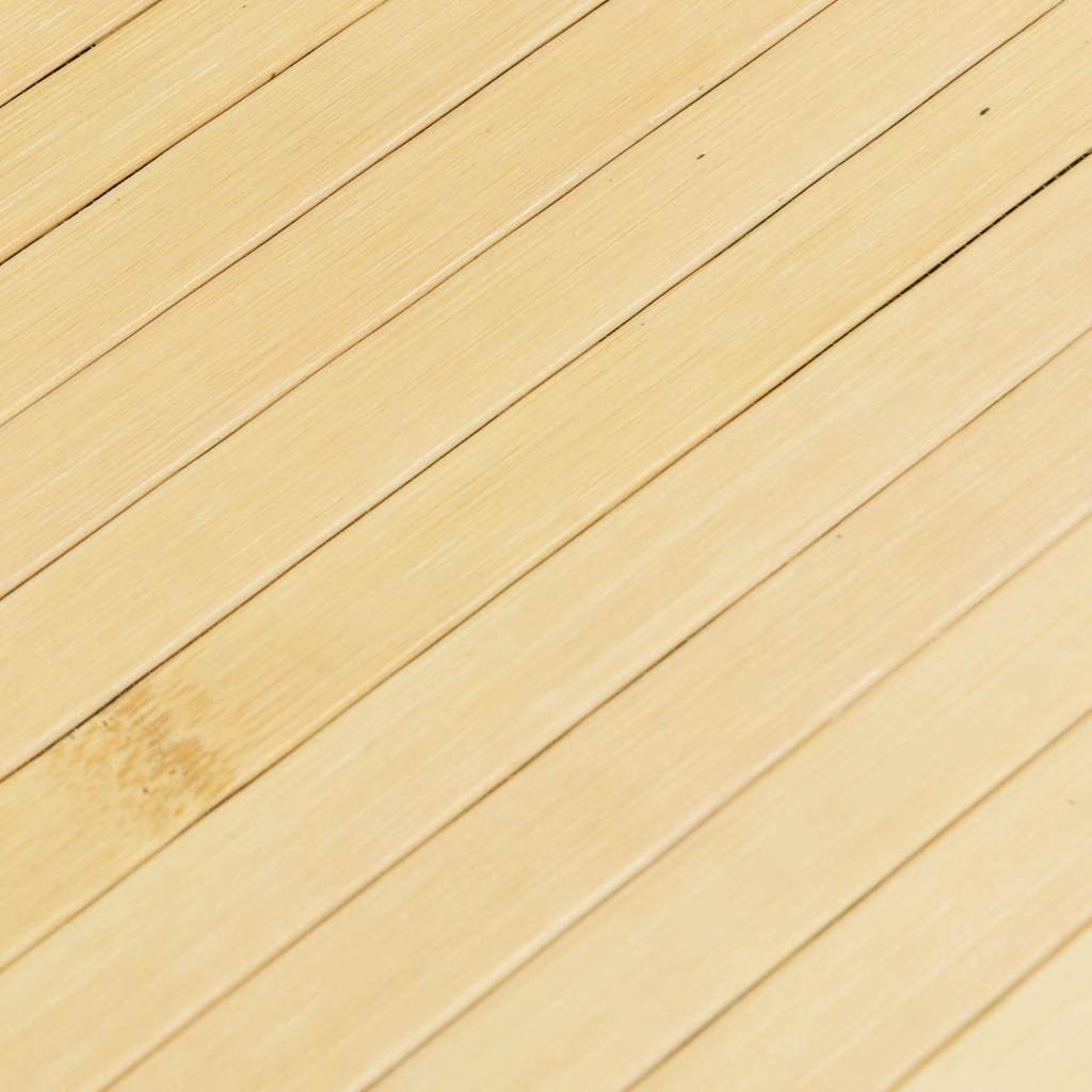 Teppich Rund Schwarz 60 cm Bambus