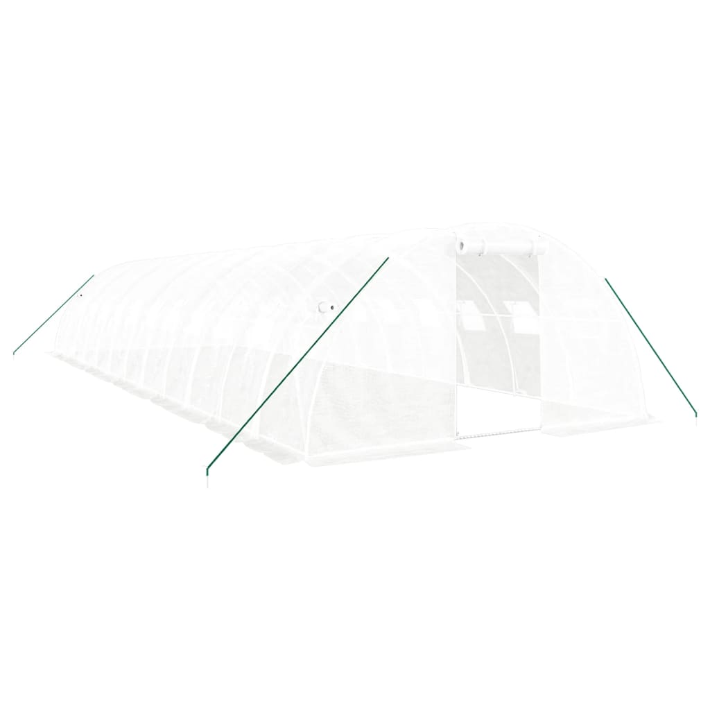 Gewächshaus mit Stahlrahmen Grün 8 m² 4x2x2 m