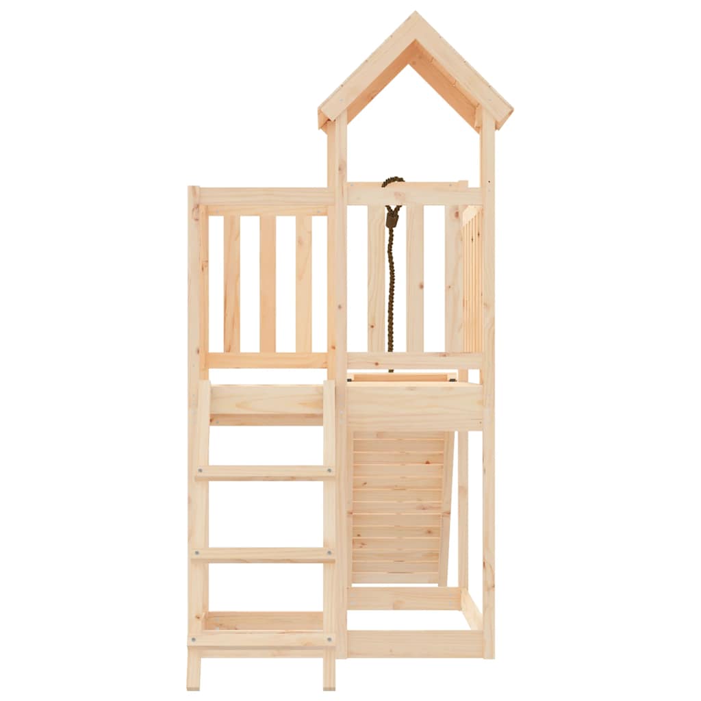 Spielturm mit Kletterwand Imprägniertes Kiefernholz
