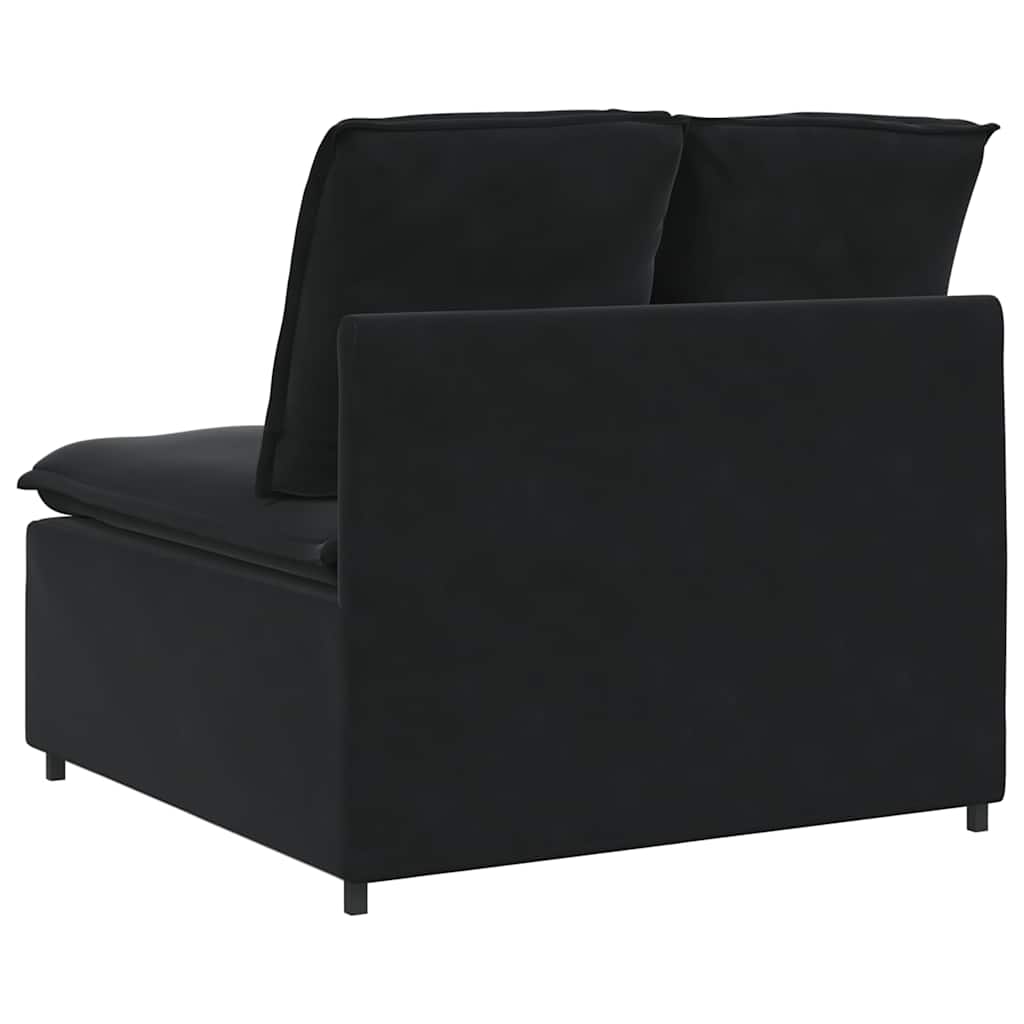 Modulares Sofa Endmodul mit Armlehne Kissen Blau 100 cm