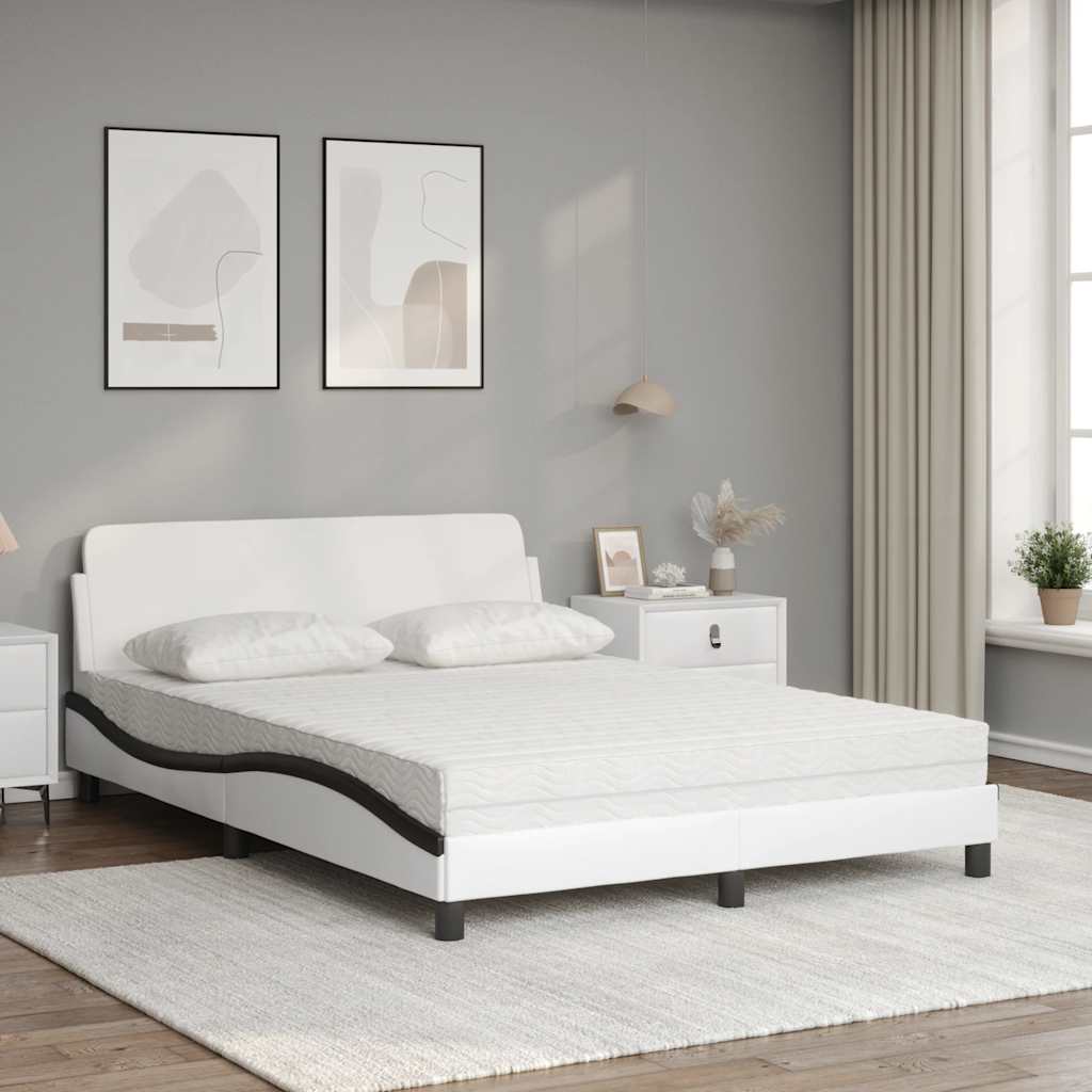 Bett mit Matratze "Dover" Schwarz 80x200 cm Kunstleder