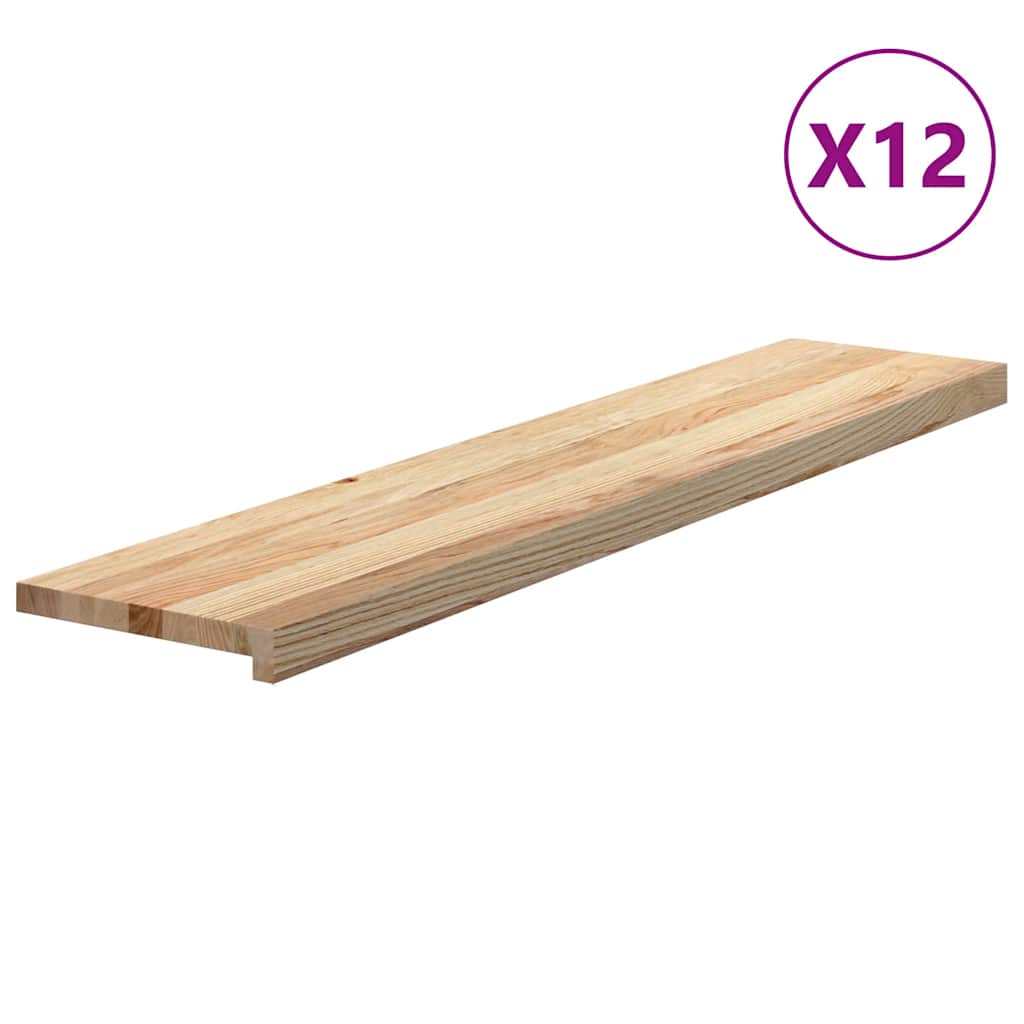 Treppenstufen 4 Stk. Unbehandelt 70x25x2 cm Massivholz Eiche