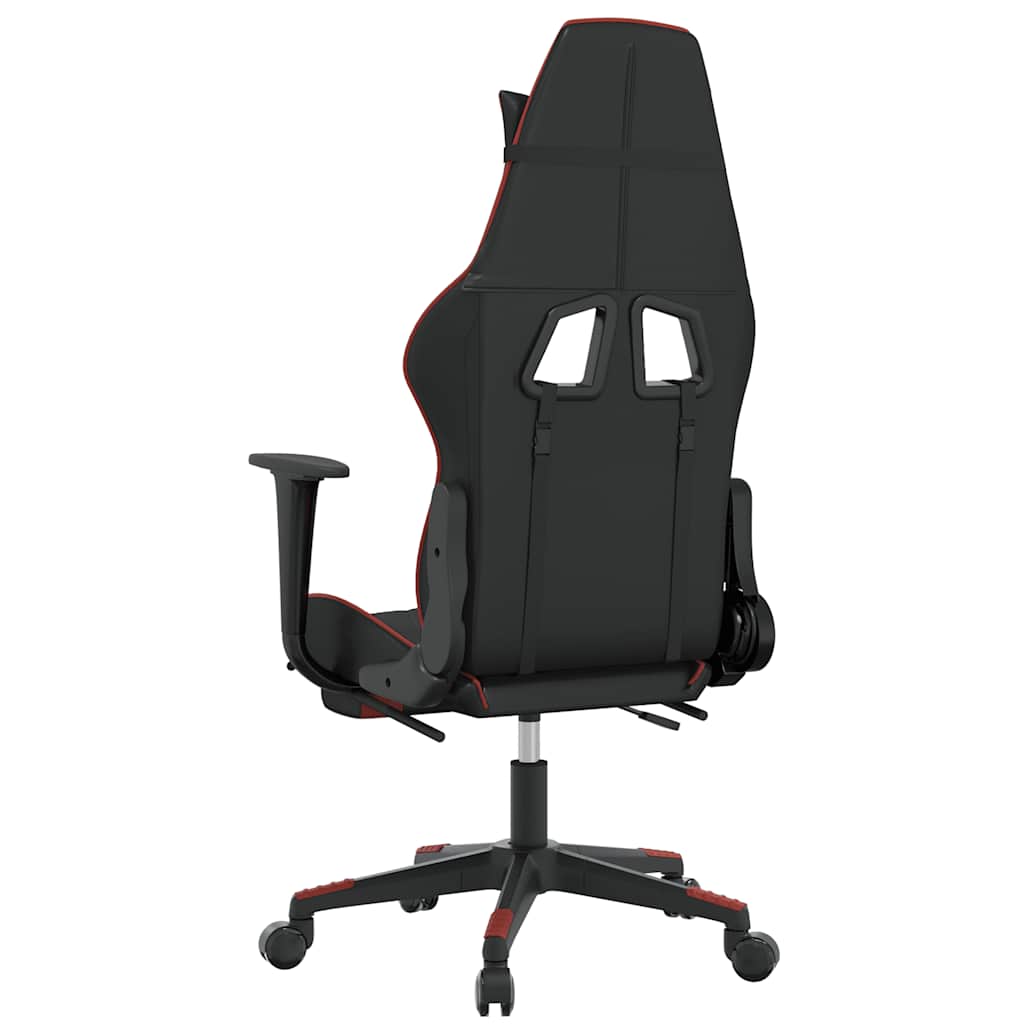 Gaming-Stuhl mit Massagefunktion Schwarz und Blau Kunstleder