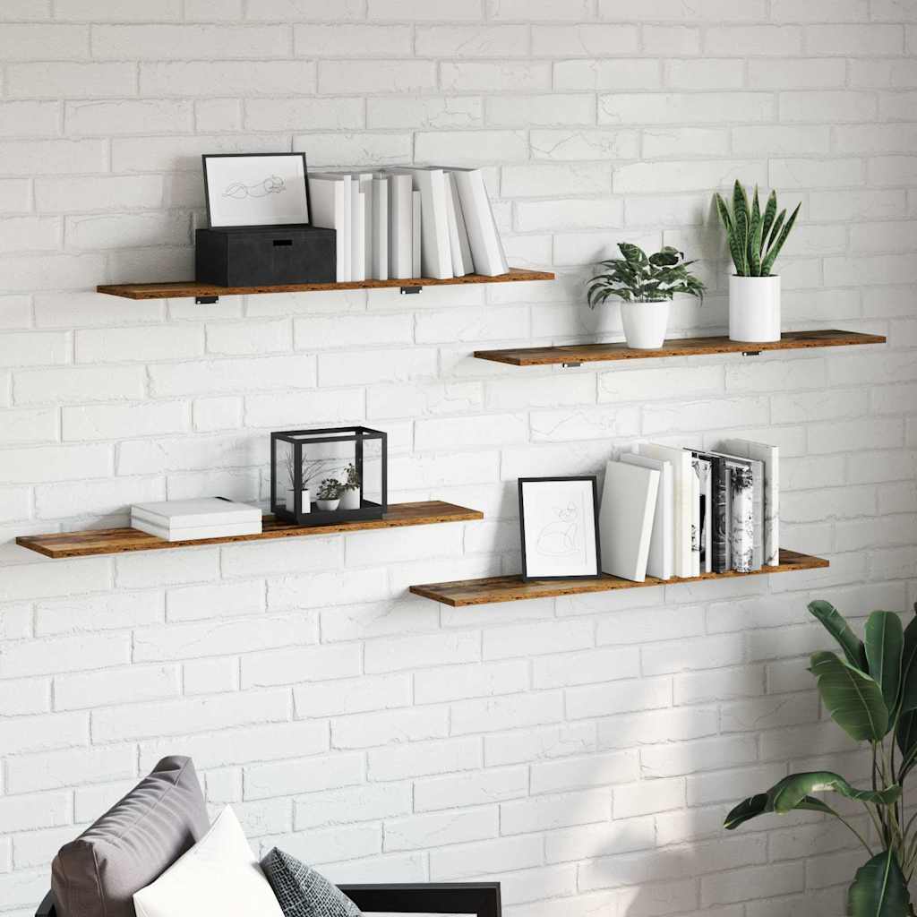 Bücherregal-Bretter 4 Stk. Weiß 40x10x1,5 cm Holzwerkstoff