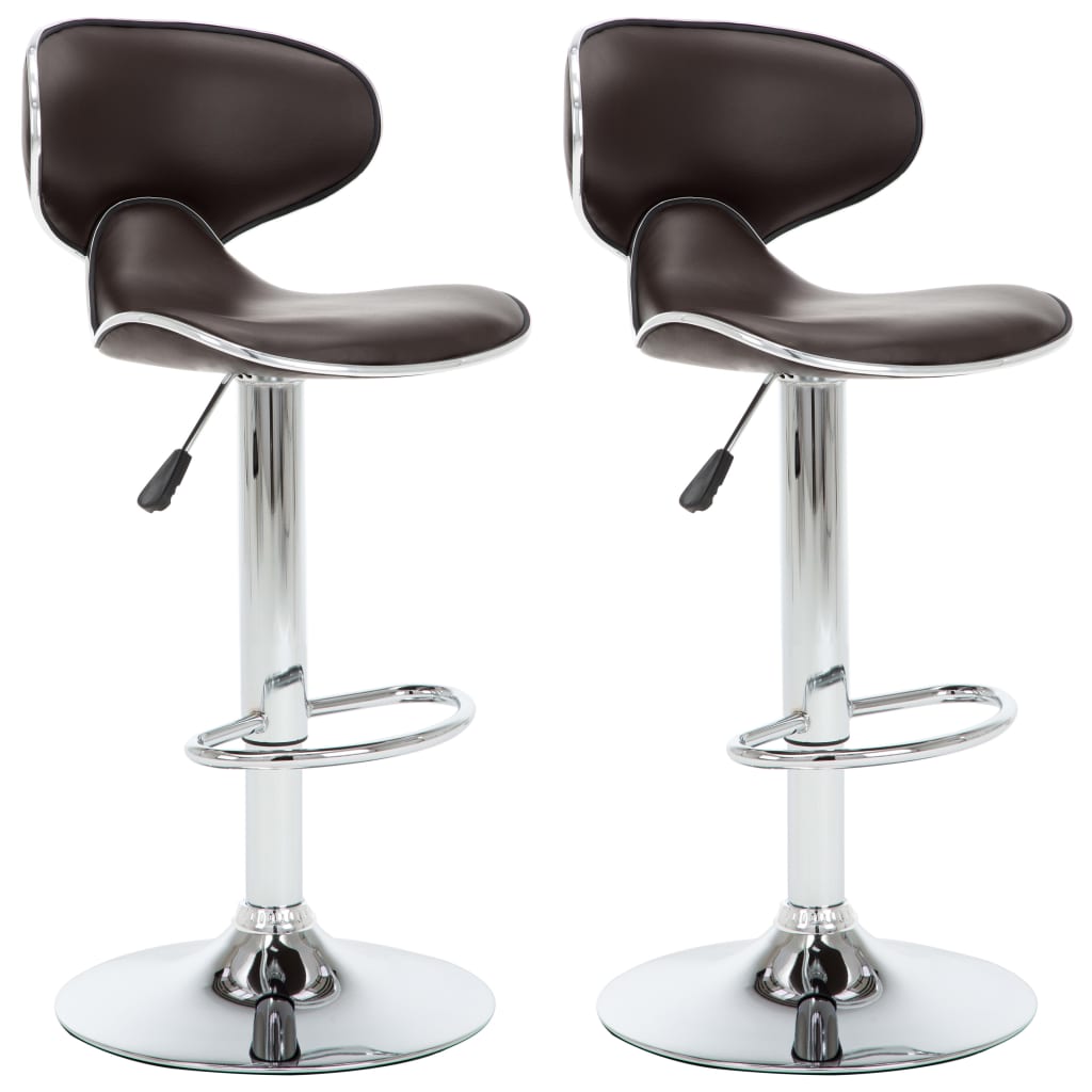 Barhocker 2 Stk. Rot Kunstleder