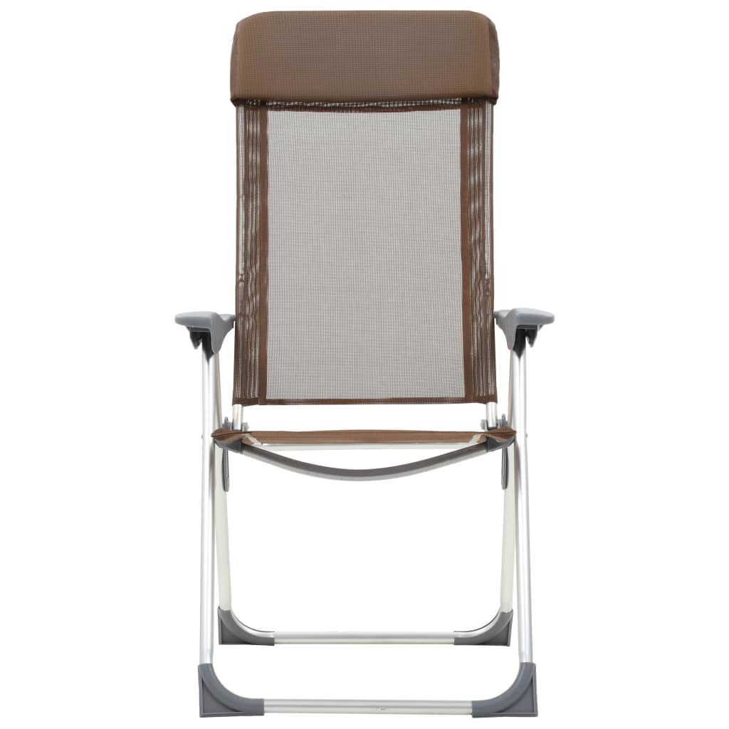 Klappbare Campingstühle 2 Stk. Grau Aluminium