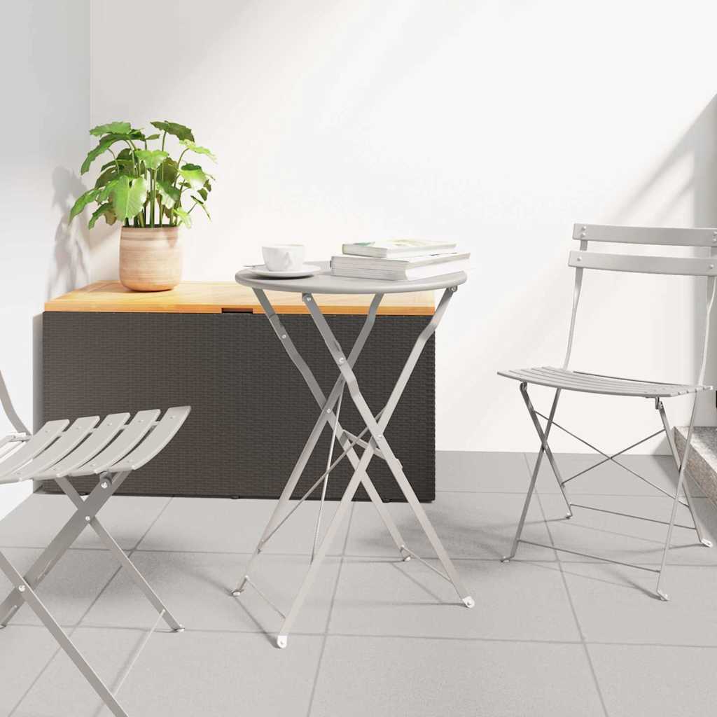 Bistrotisch Weiß Ø 50 x 71 cm Pulverbeschichteter Stahl