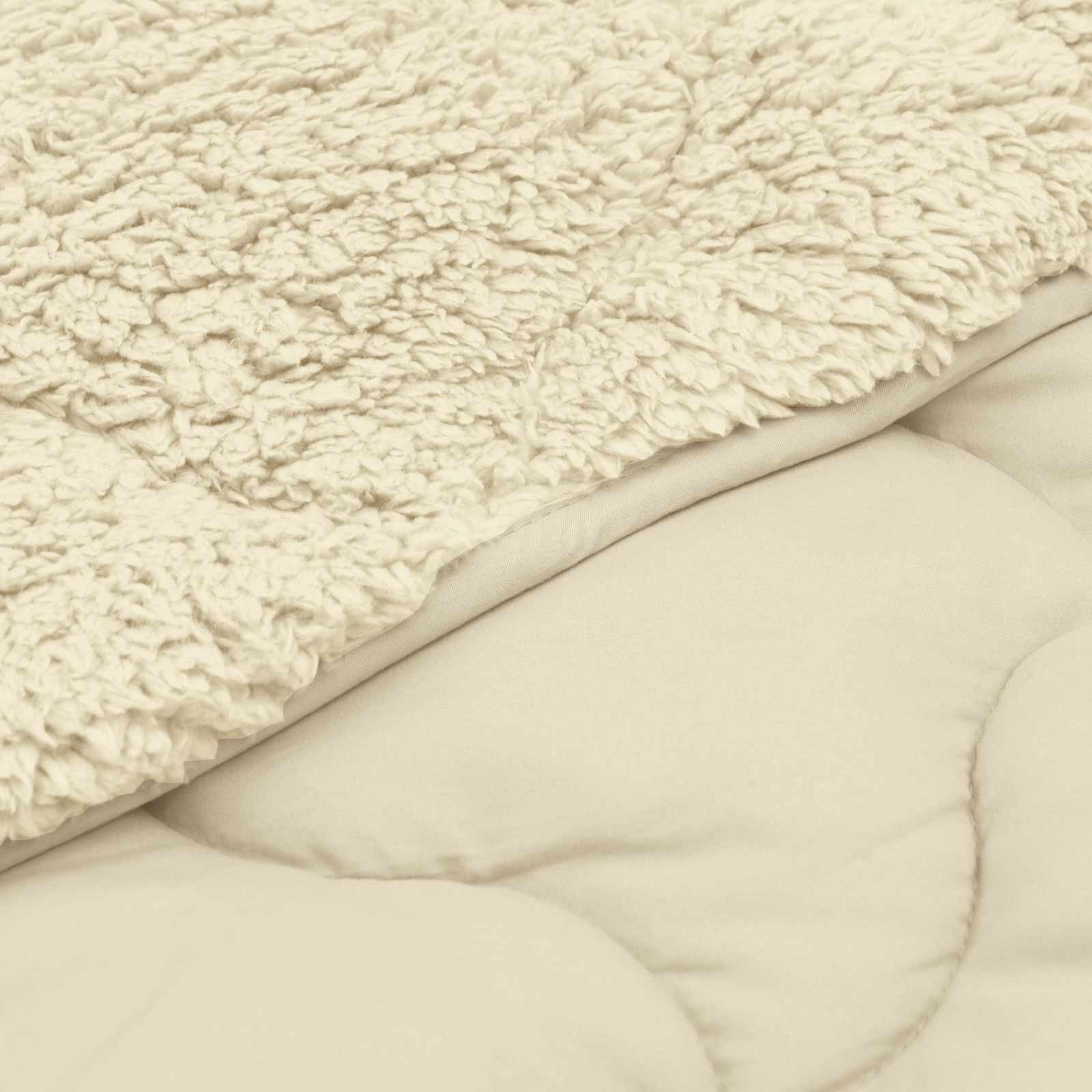 Sommerdecke Anthrazit 135 x 200 cm Mikrofaser und Teddy-Fleece
