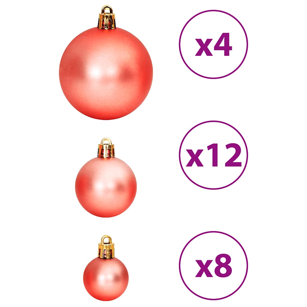 100-tlg. Weihnachtskugel-Set Weiß