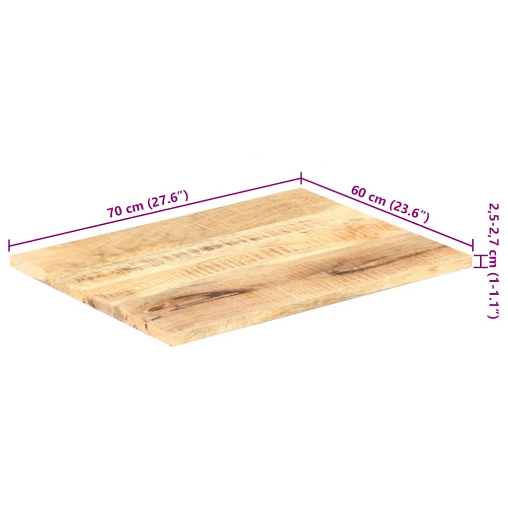 Tischplatte Massivholz Akazie 15-16 mm 60x80 cm