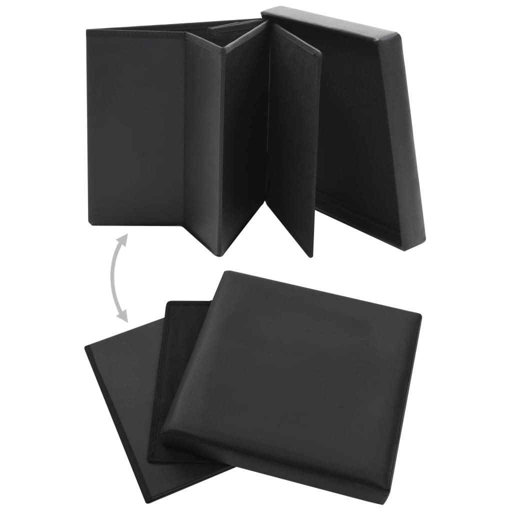 Hocker mit Stauraum Braun PVC