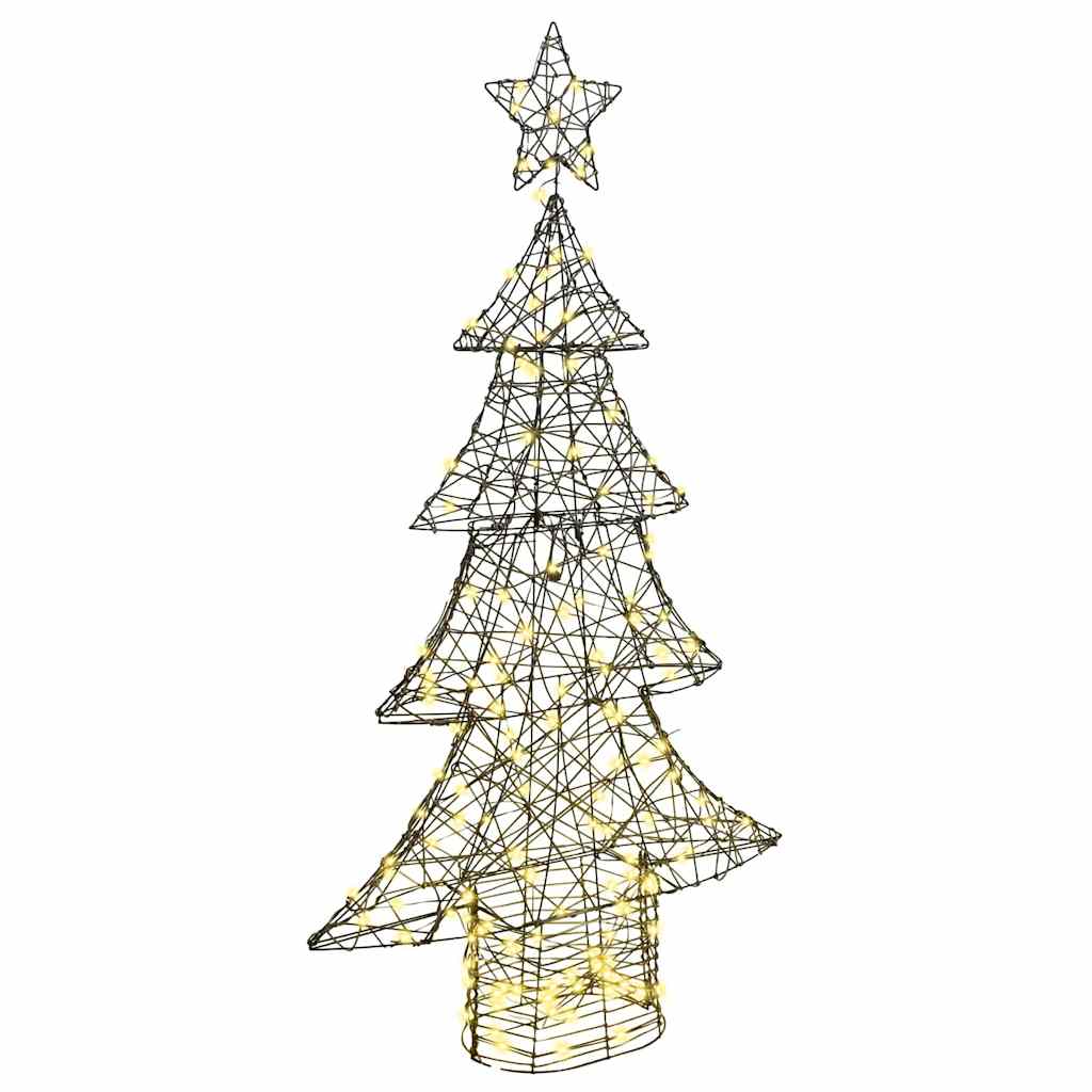 Weihnachtsbaum mit 120 LEDs Warmweiß 120,5 cm PET