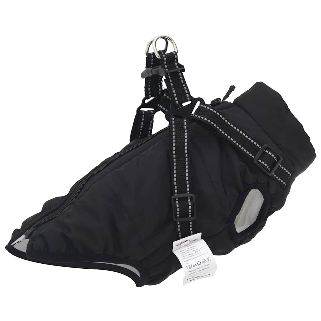 Hundemantel mit Geschirr Wasserdicht Reflektierend Lila L48
