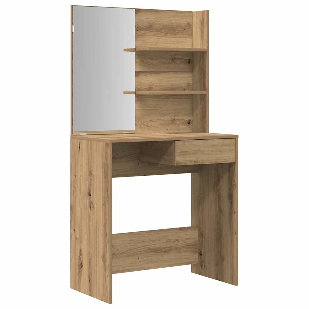 Schminktisch-Set Weiß 74,5x40x141 cm